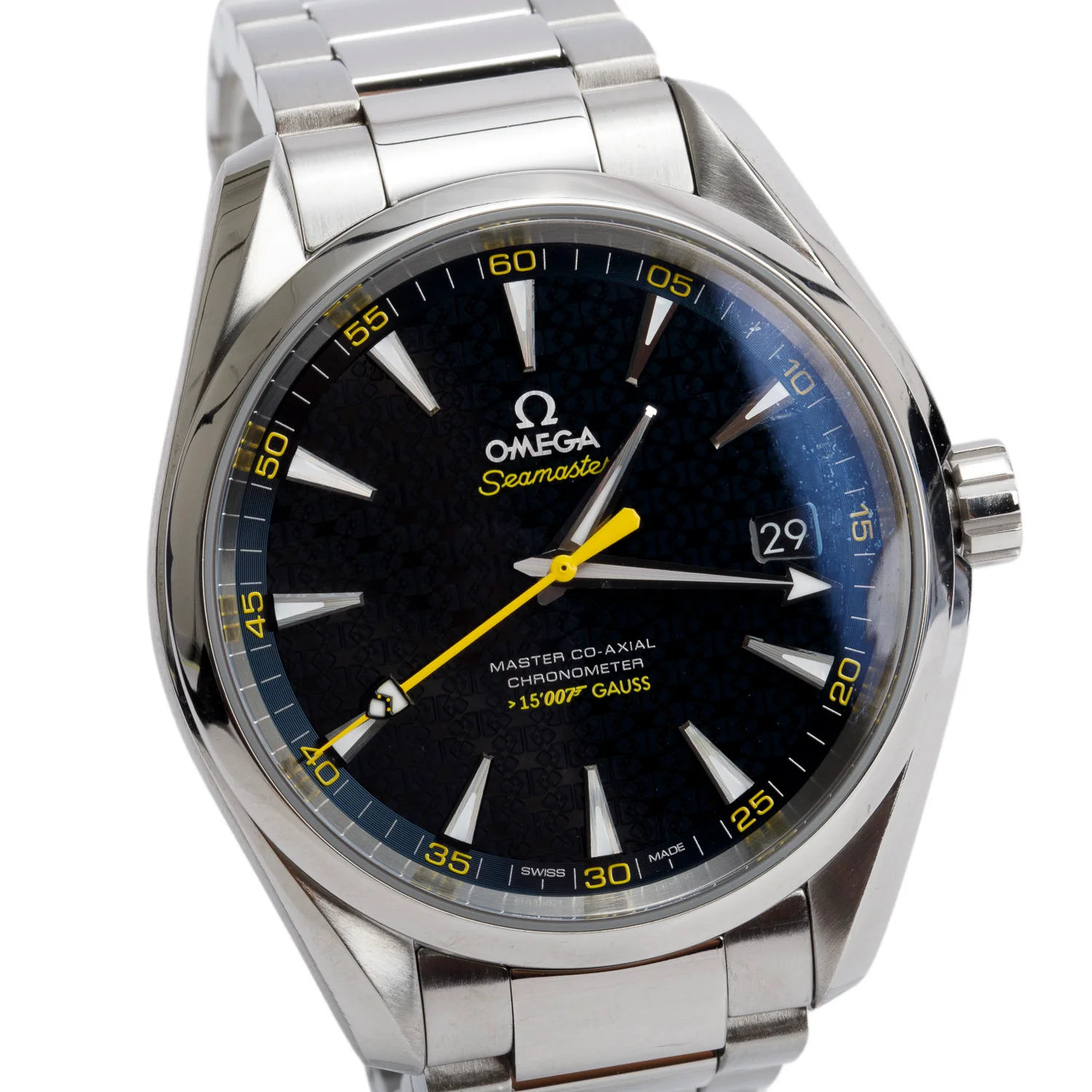 Omega Stainless Steel Limited Edition James Bond Seamaster Aqua Terra Master Co-Axial Chronometer 41.5 MM Automatic Watch Black Dial w/ Box & Papers - Image 3