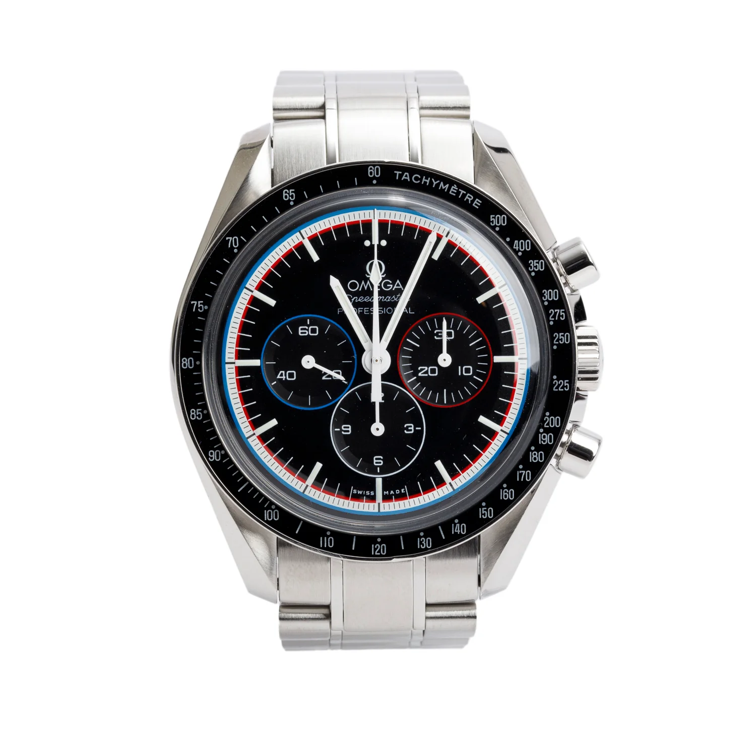 Omega Stainless Steel Limited Edition Speedmaster Professional Apollo 15 42 MM Manual Chronograph Watch Black Dial w/ Box & Papers