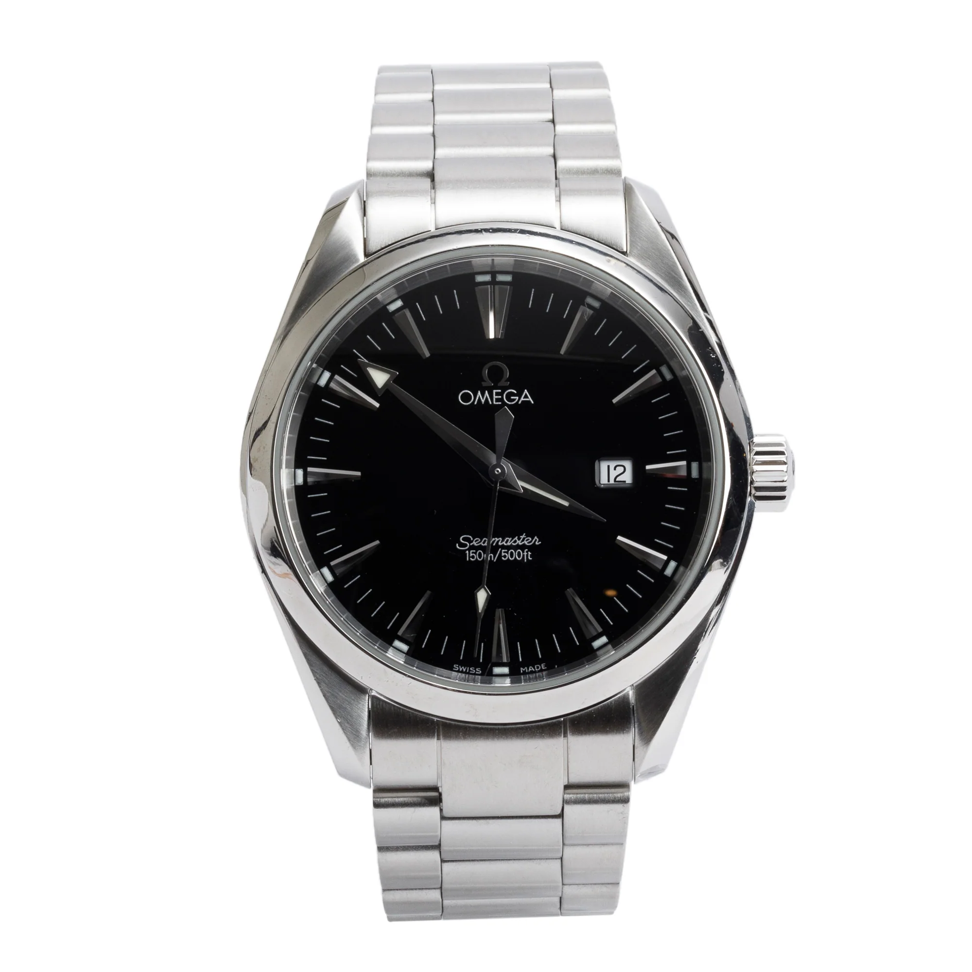 Omega Stainless Steel Seamaster Aqua Terra 150M 39 MM Quartz Watch w/ Box & Papers