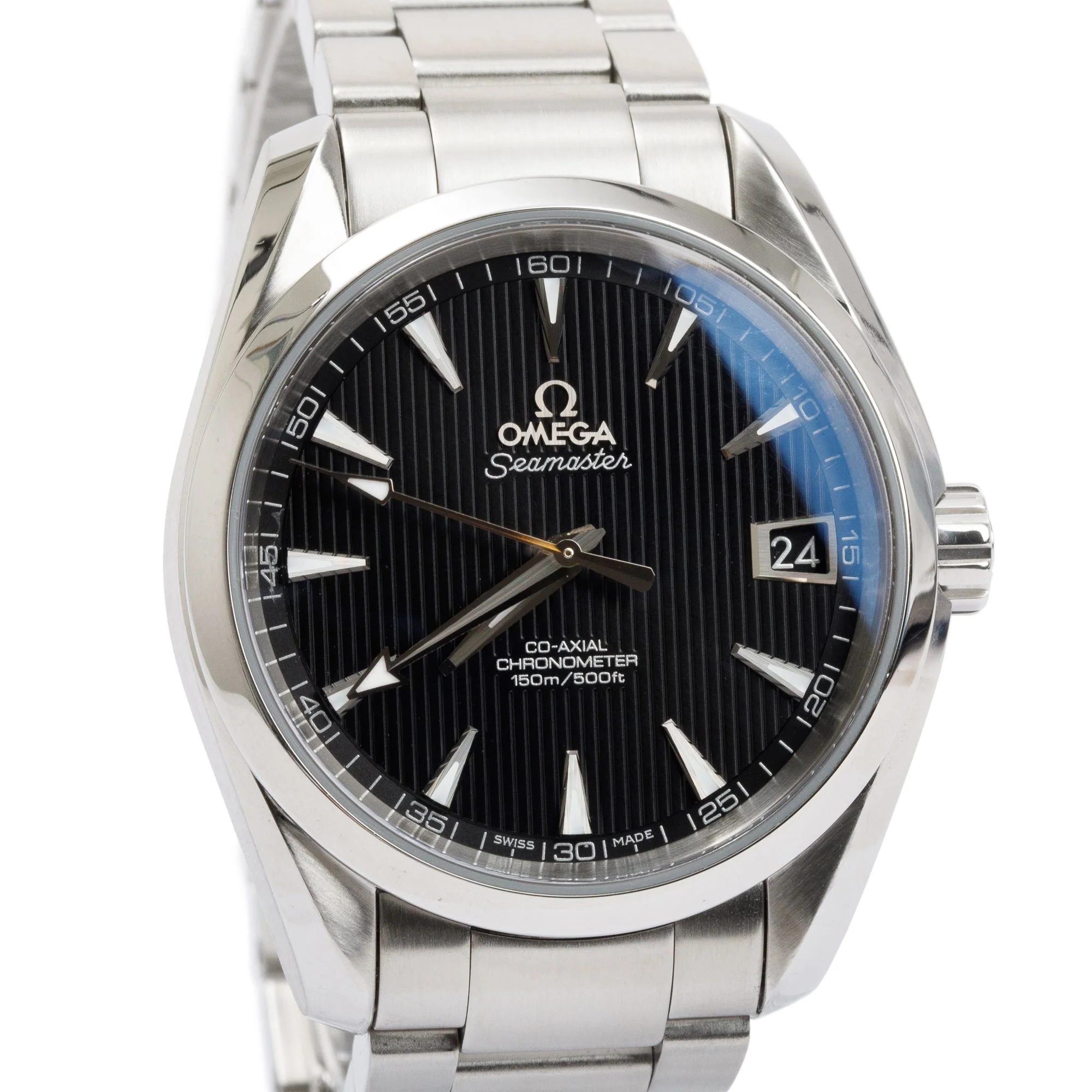 Omega Stainless Steel Seamaster Aqua Terra Co-Axial Chronometer 150M 38.5 MM Automatic Watch w/ Box & Papers - Image 3