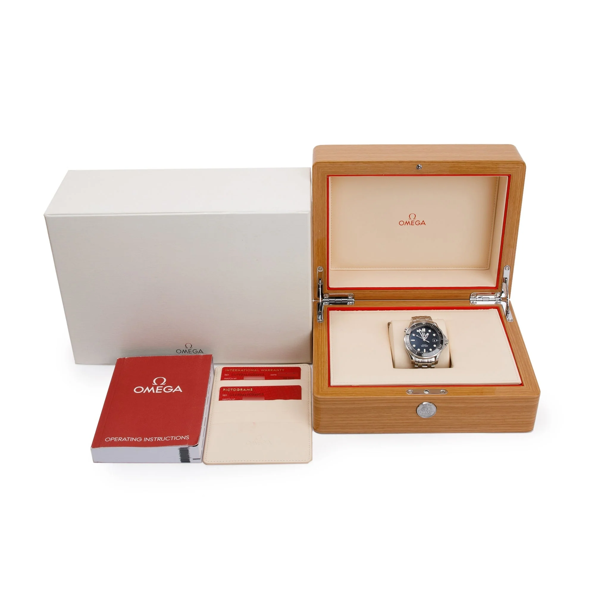 Omega Stainless Steel Seamaster Diver 300M 41 MM Automatic Watch Blue Dial w/ Box & Paper - Image 2