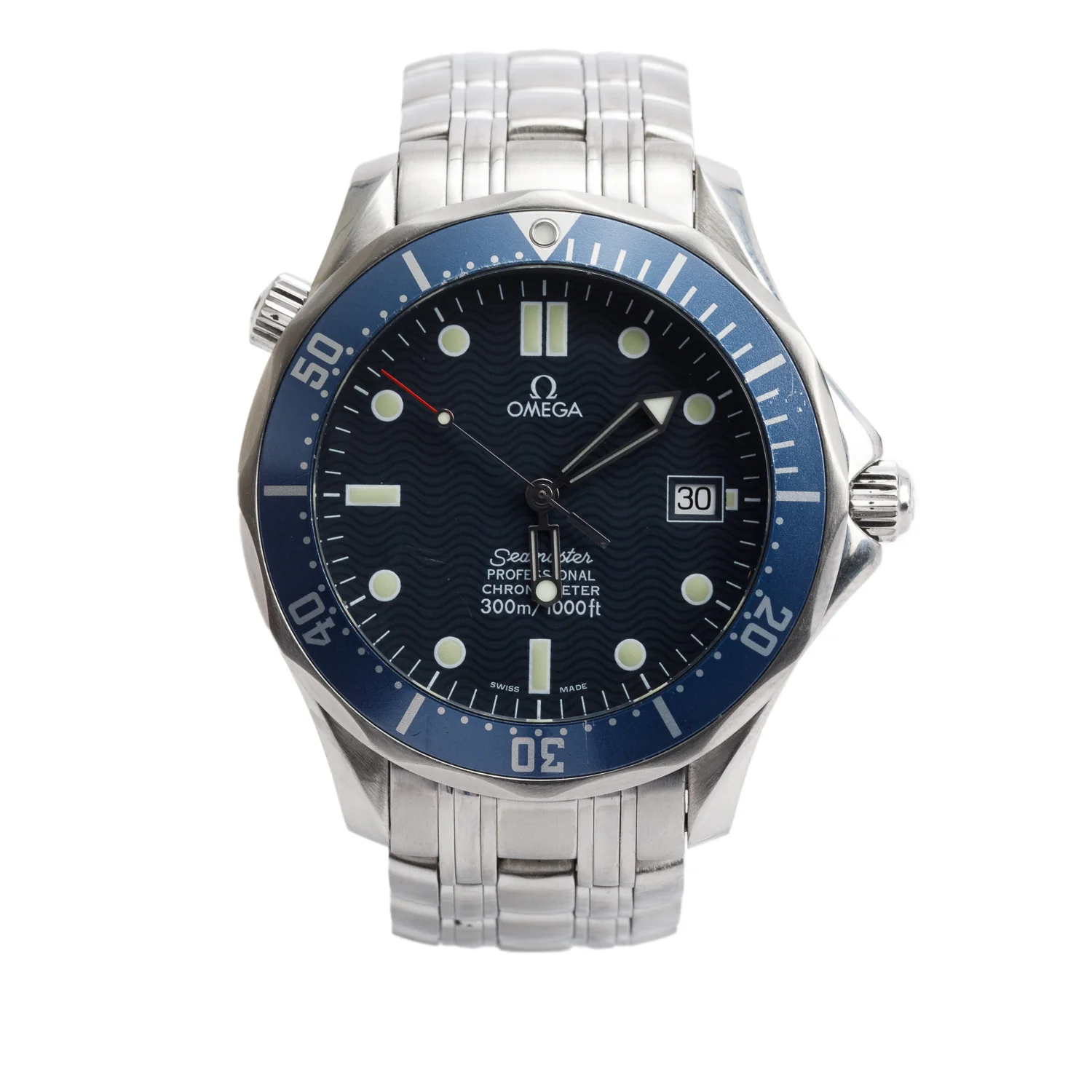 Omega Stainless Steel Seamaster Diver 300M Professional Chronometer 41 MM Automatic Watch w/ Box & Service Paper