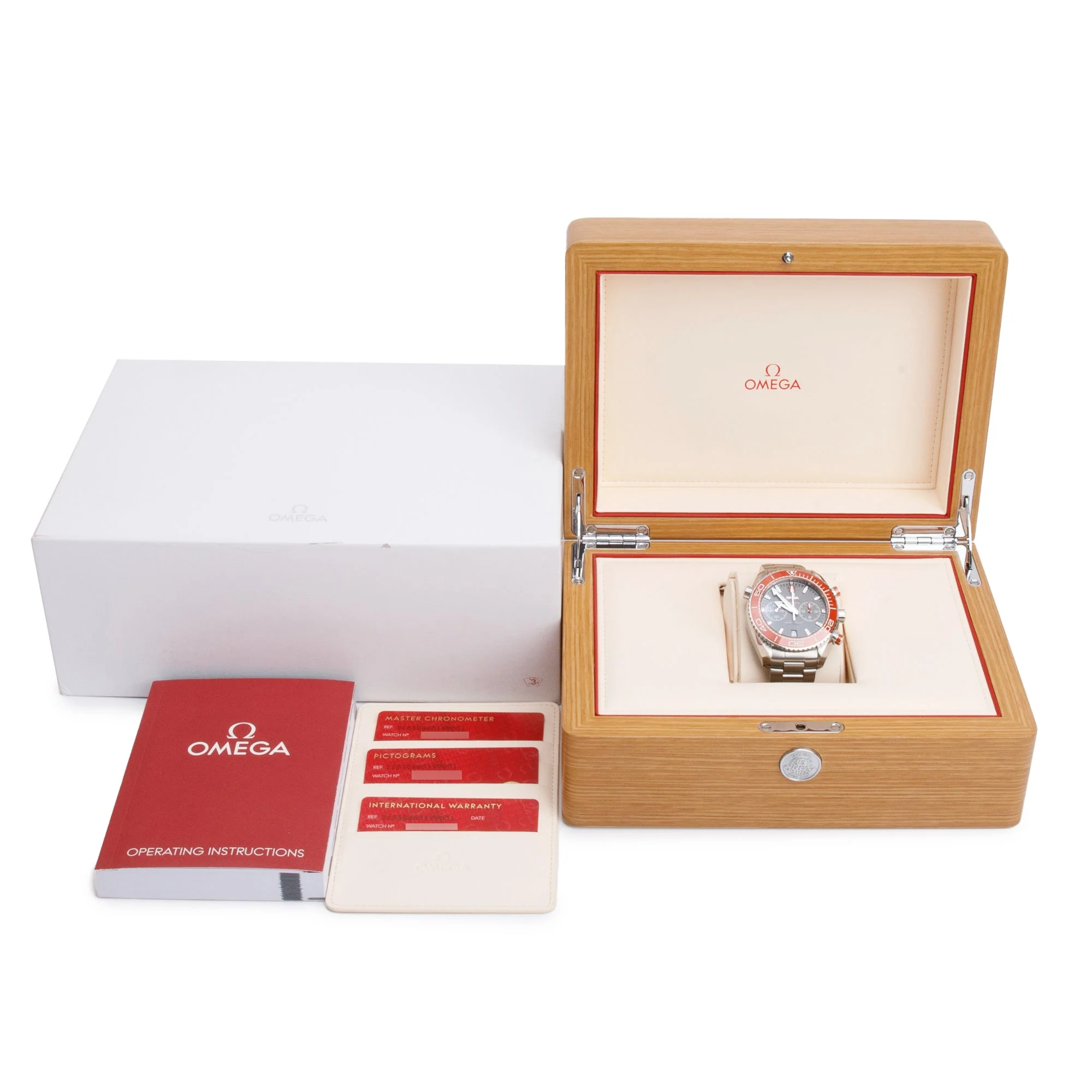 Omega Stainless Steel Seamaster Planet Ocean 600M 45.5 MM Chronograph Watch w/ Box & Papers - Image 2