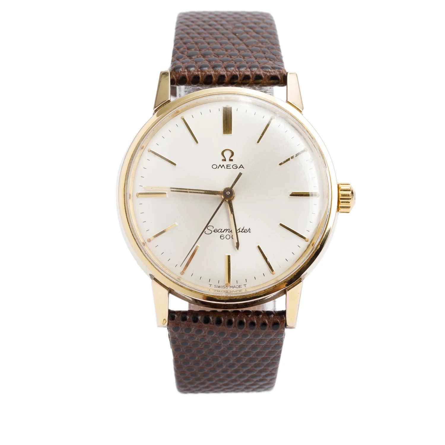 Omega Vintage Gold-Plated Stainless Steel Seamaster 34 MM Manual Wind Watch