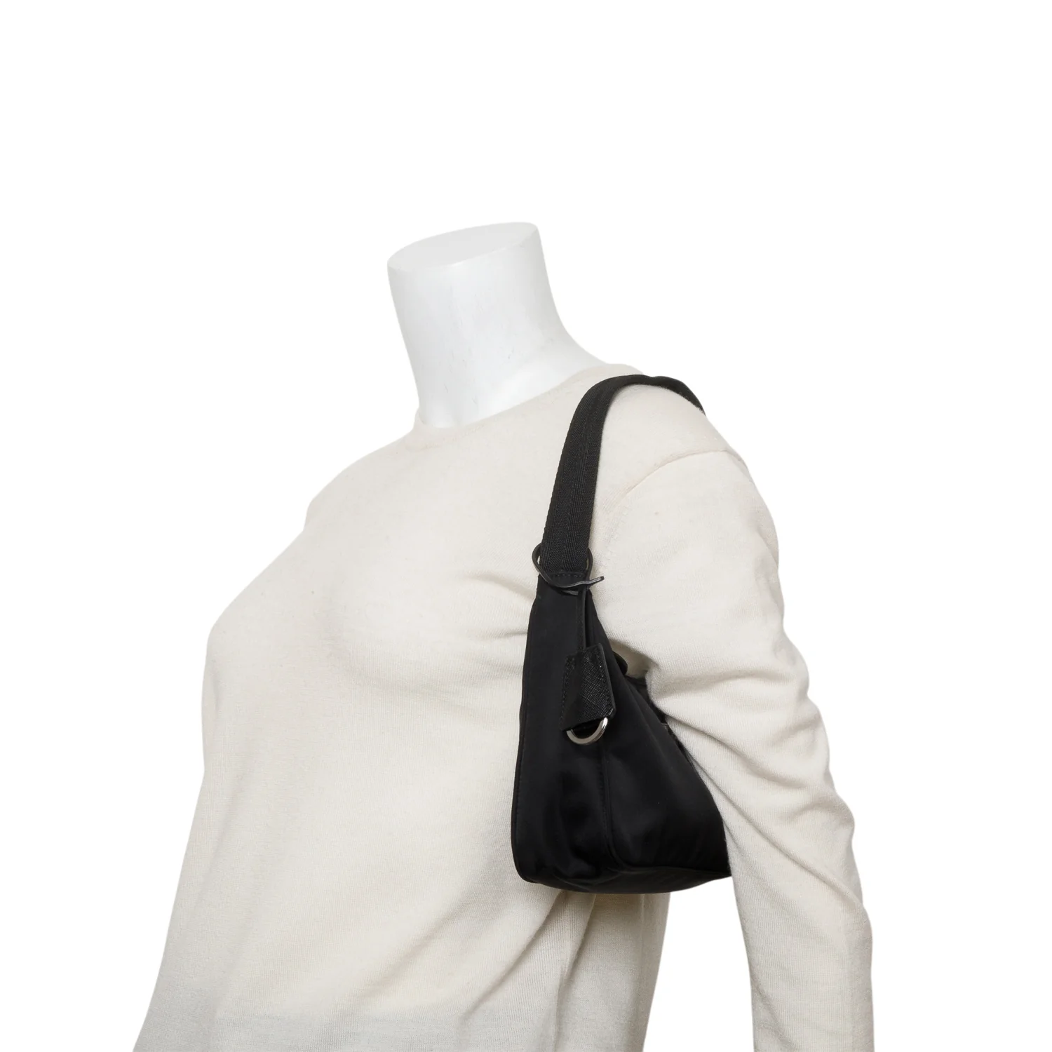 Prada 2020 Black Re-Edition 2000 Re-Nylon Mini Bag w/ Authenticity Card - Image 2