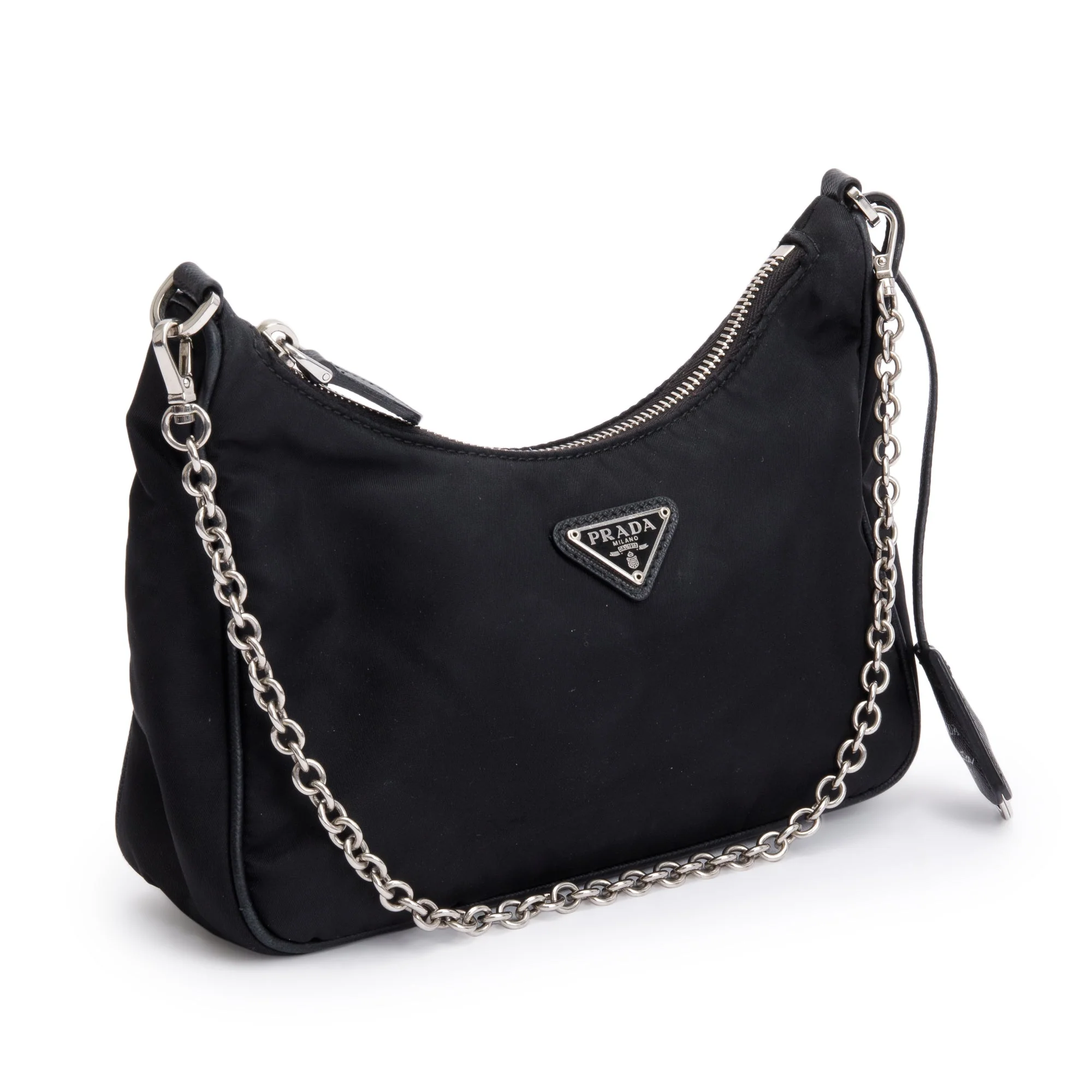 Prada 2020 Black Re-Edition 2005 Re-Nylon Shoulder Bag w/ Authenticity Card - Image 4