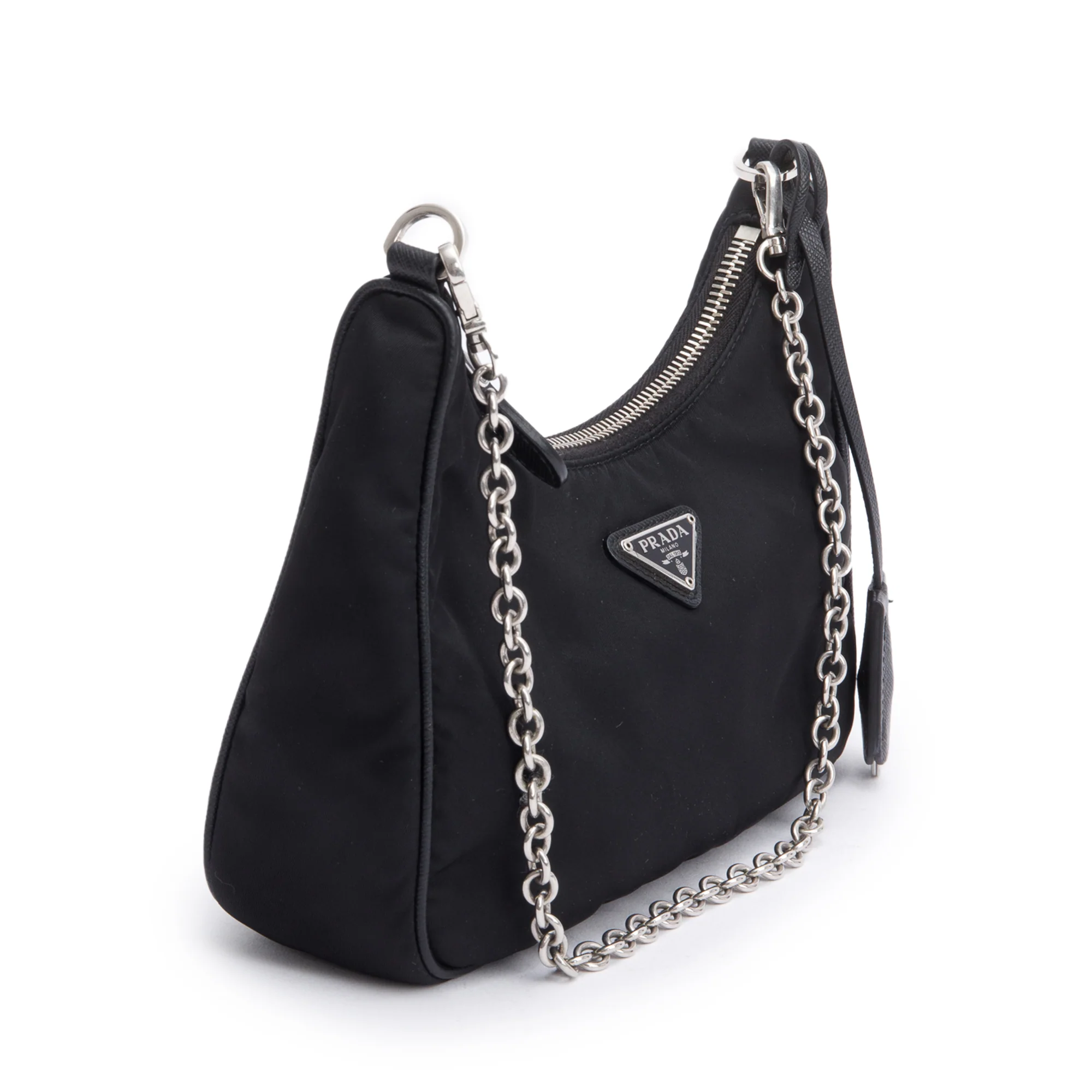 Prada 2020 Black Re-Edition 2005 Re-Nylon Shoulder Bag w/ Box, Receipt, & Authenticity Card - Image 5