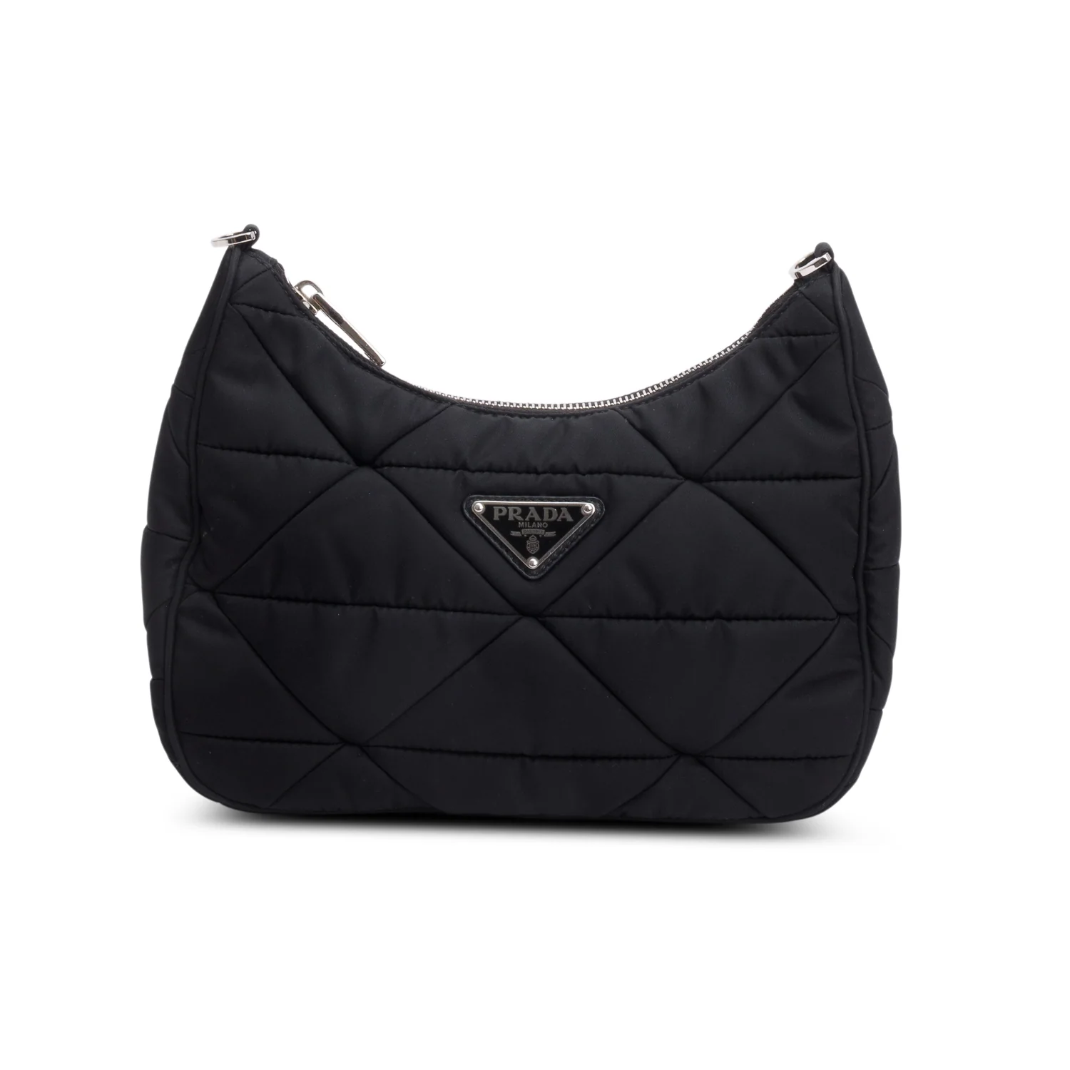 Prada 2021 Black Padded Re-Nylon Shoulder Bag - Image 3