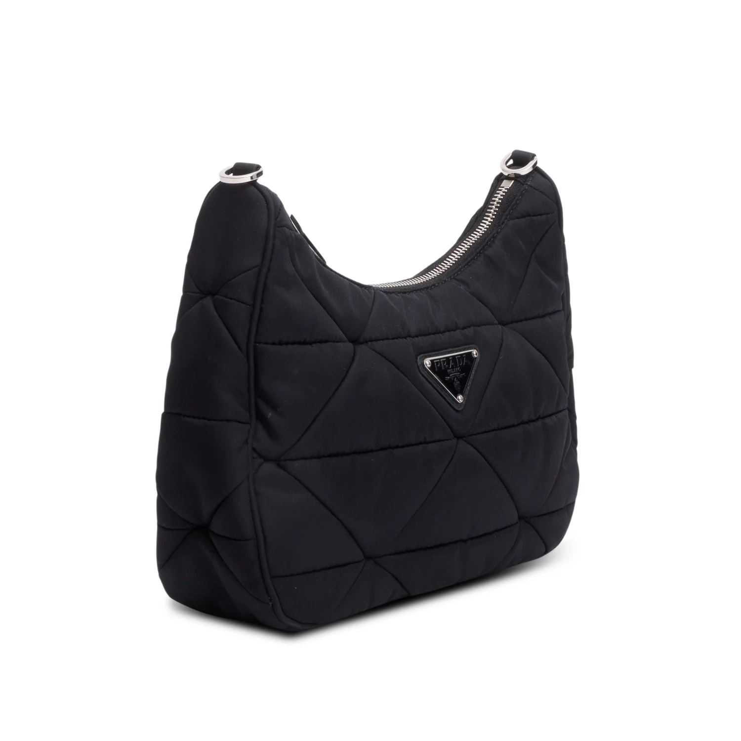 Prada 2021 Black Padded Re-Nylon Shoulder Bag - Image 4