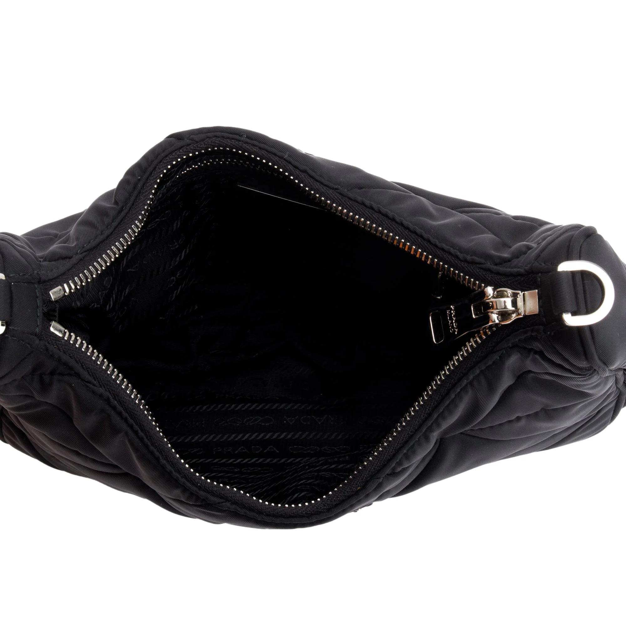 Prada 2022 Black Padded Re-Nylon Shoulder Bag w/ Box & Authenticity Card - Image 8