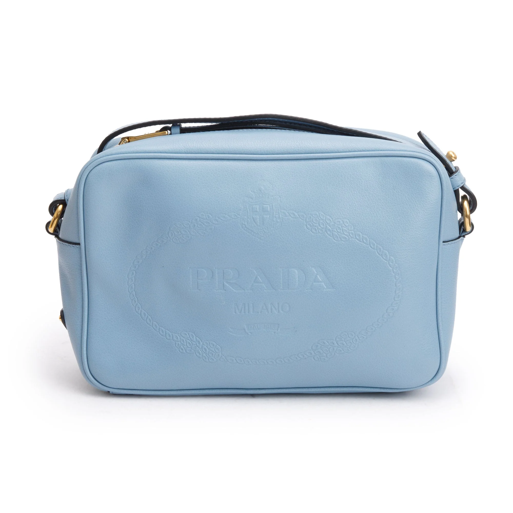 Prada Astrale Glace Calf Leather Logo Camera Crossbody Bag w/ Authenticity Card - Image 3