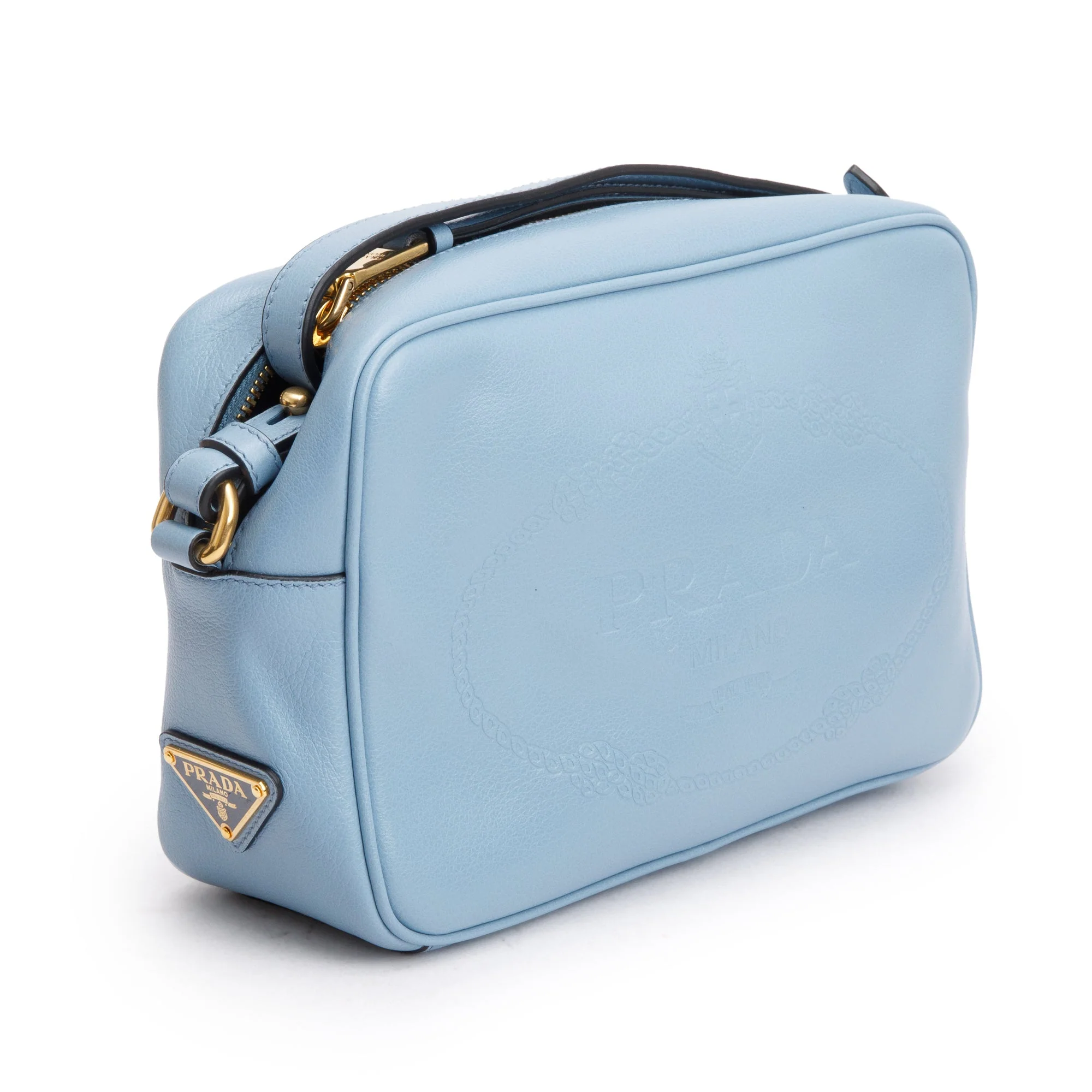 Prada Astrale Glace Calf Leather Logo Camera Crossbody Bag w/ Authenticity Card - Image 4