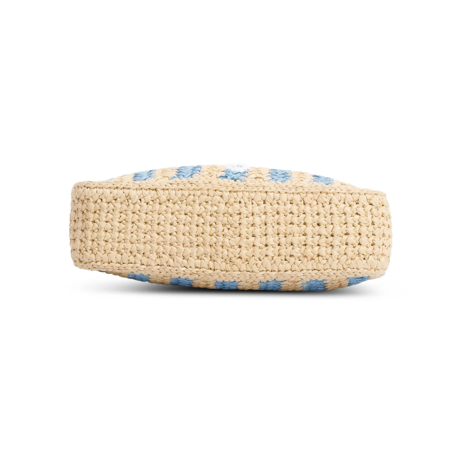 Prada Beige/Blue Raffia Re-Edition 2005 Shoulder Bag - Image 6
