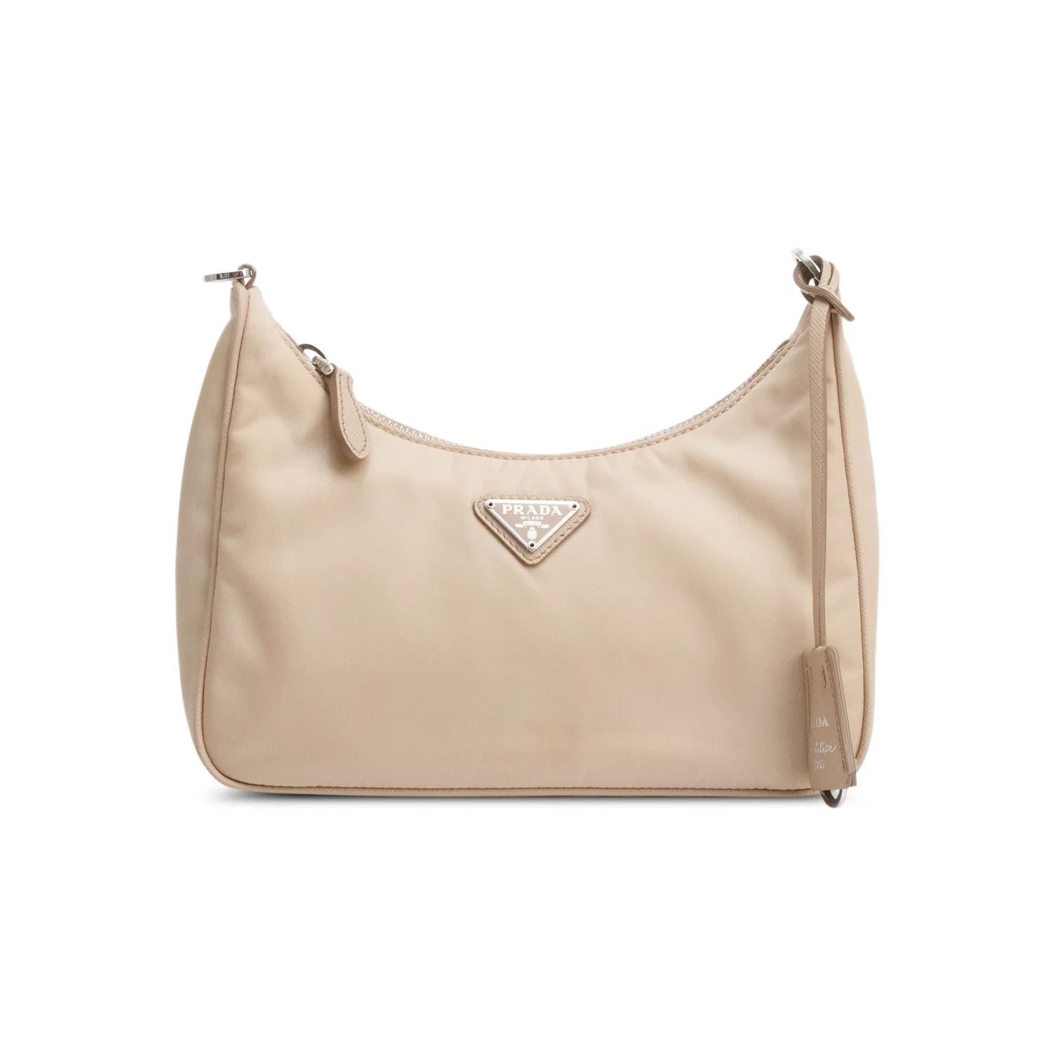 Prada Beige Re-Edition 2005 Re-Nylon Shoulder Bag w/ Authenticity Card - Image 3