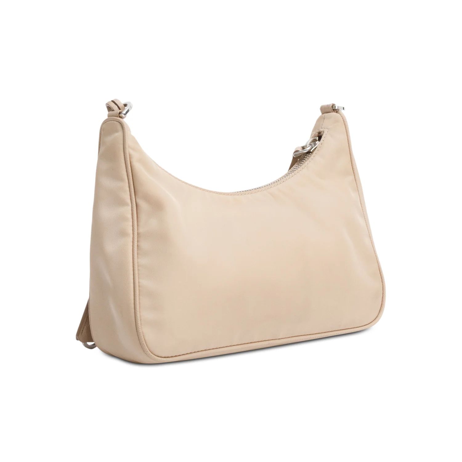 Prada Beige Re-Edition 2005 Re-Nylon Shoulder Bag w/ Authenticity Card - Image 6