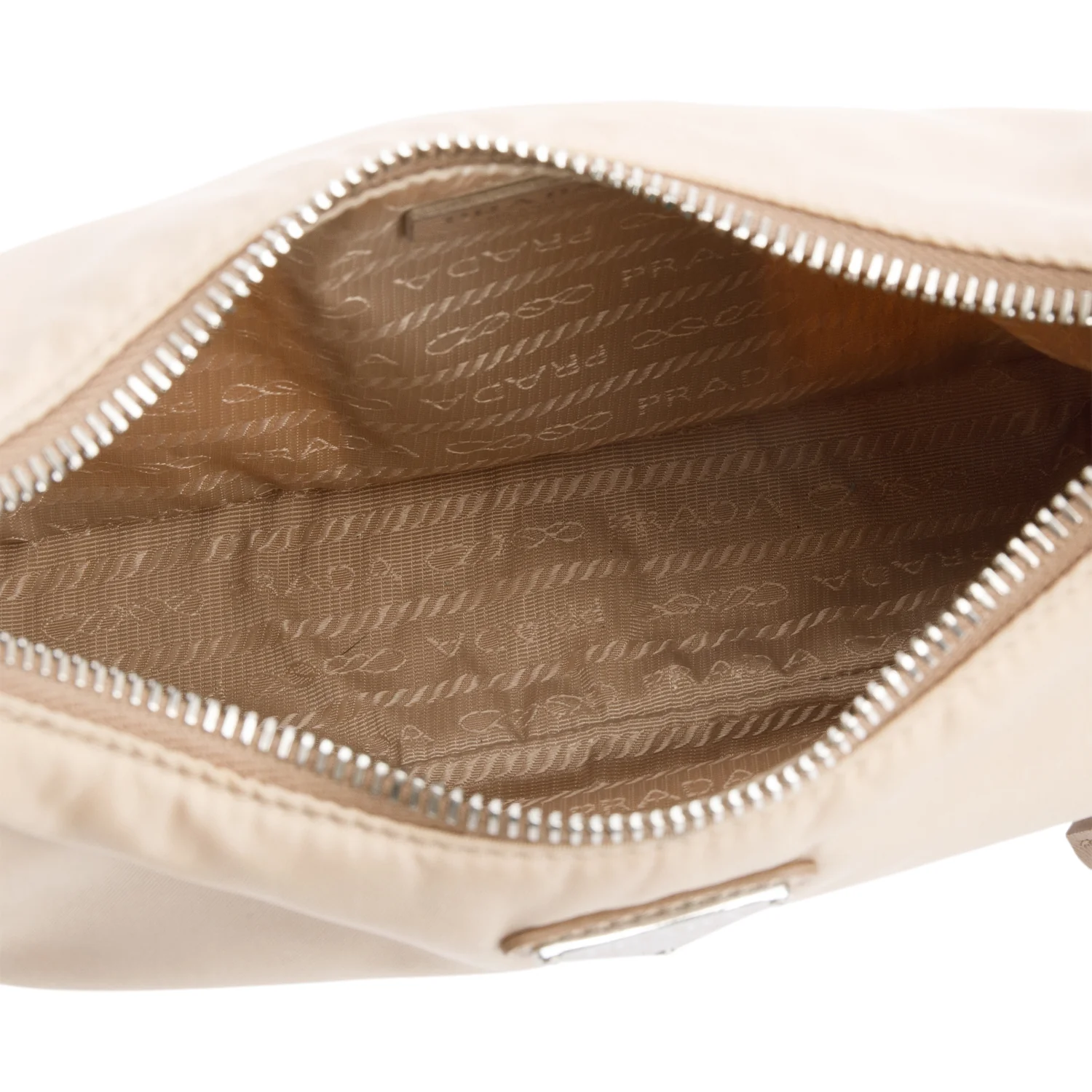 Prada Beige Re-Edition 2005 Re-Nylon Shoulder Bag w/ Authenticity Card - Image 8