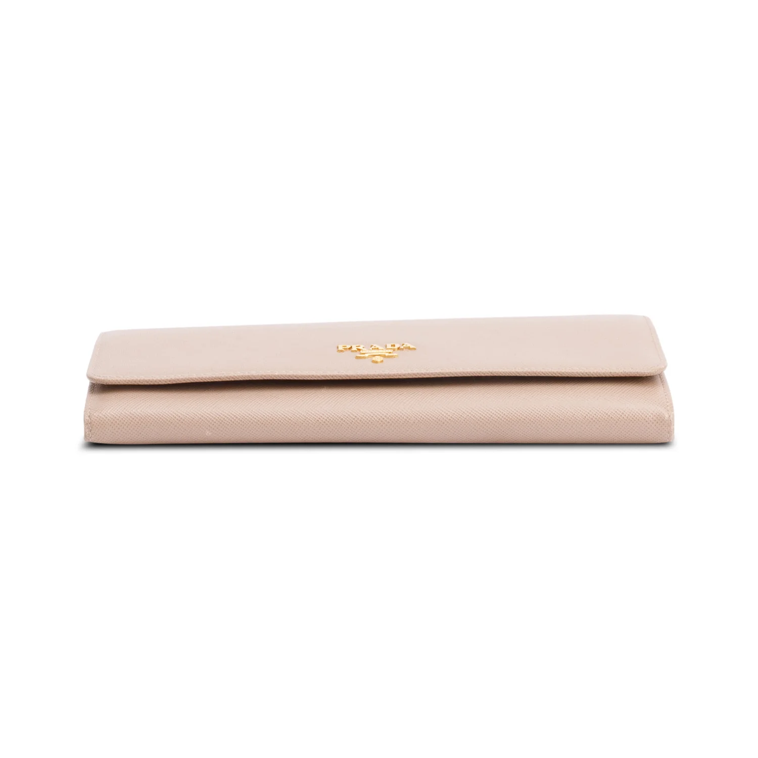 Prada Beige Saffiano Metal Continental Wallet on Chain w/ Box, Receipt & Authenticity Card - Image 8