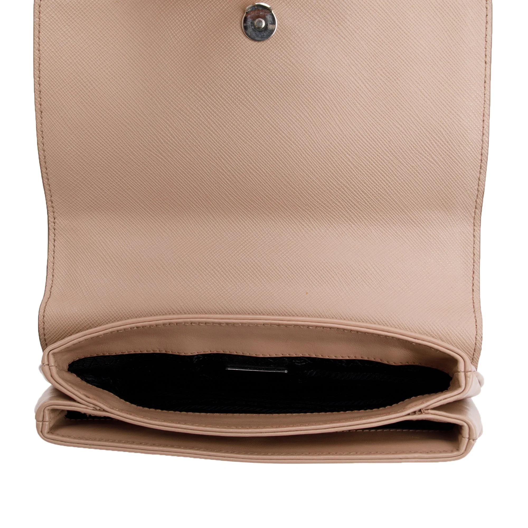 Prada Beige Saffiano Soft Calf Leather Chain Crossbody Bag w/ Authenticity Card - Image 12