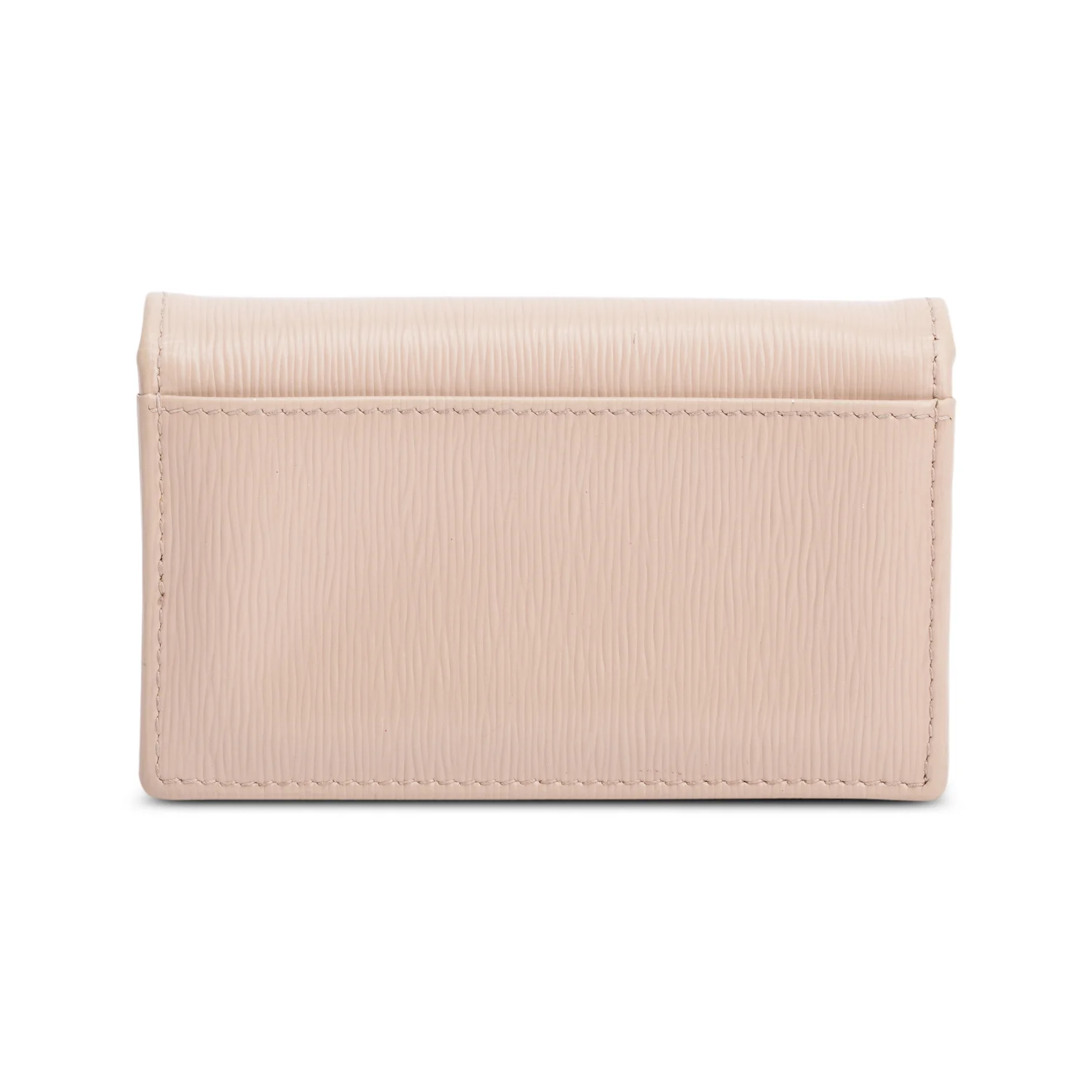 Prada Beige Vitello Move Leather Flap Card Holder w/ Box & Authenticity Card - Image 4