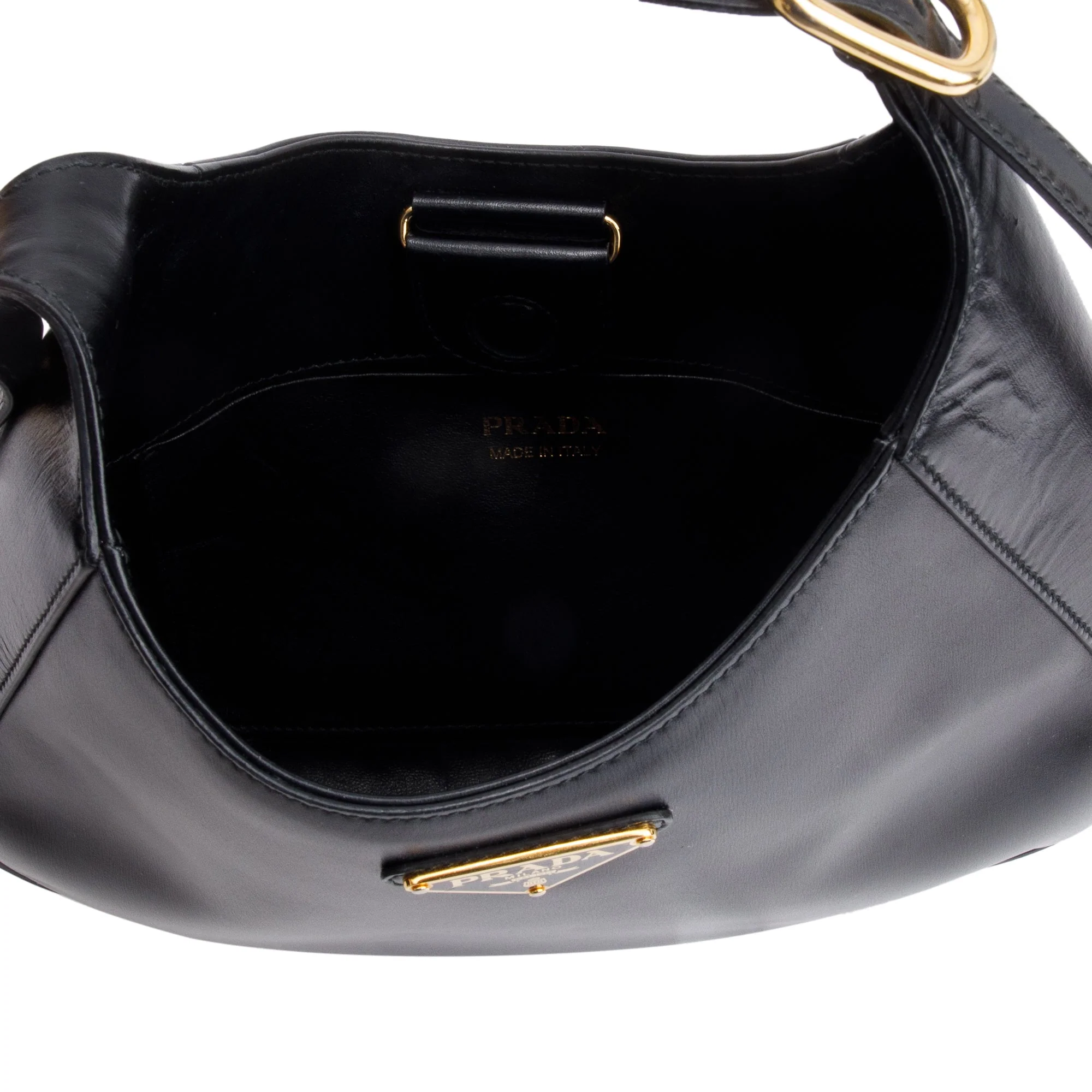 Prada Black Box Calf Leather Cleo Bag w/ Authenticity Card - Image 6