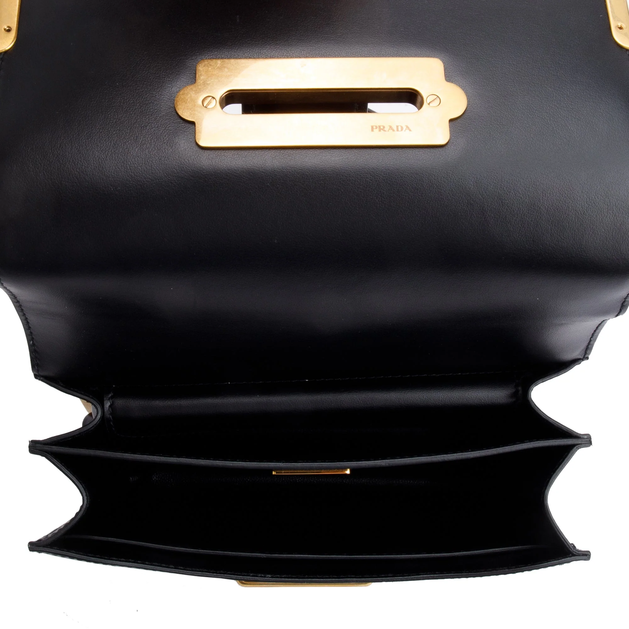 Prada Black City Calf Saffiano Cahier Bag - Image 10