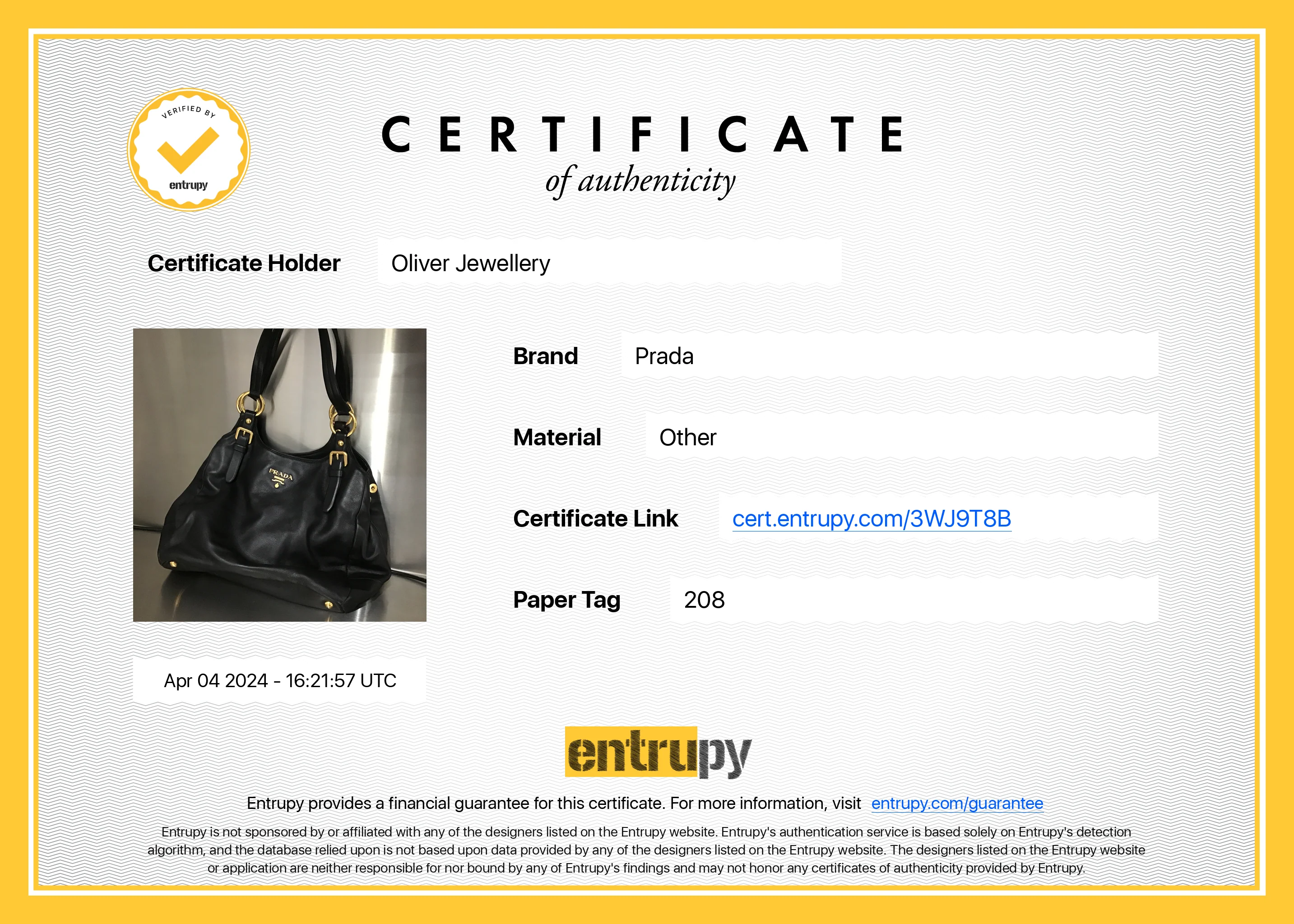 Prada Black Glace Calf Leather Hobo - Image 8