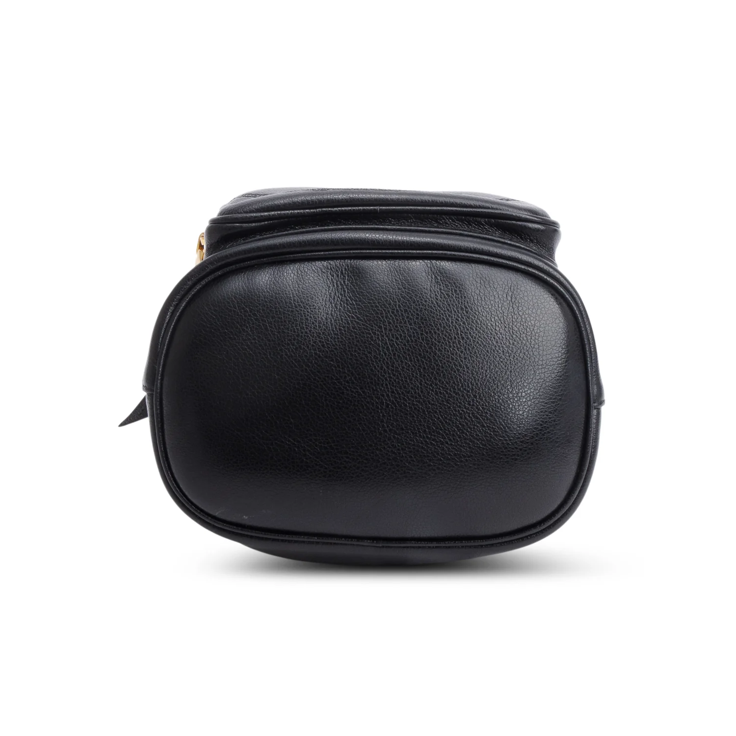Prada Black Glace Calf Leather Logo Duet Bucket Bag w/ Strap & Authenticity Card - Image 7