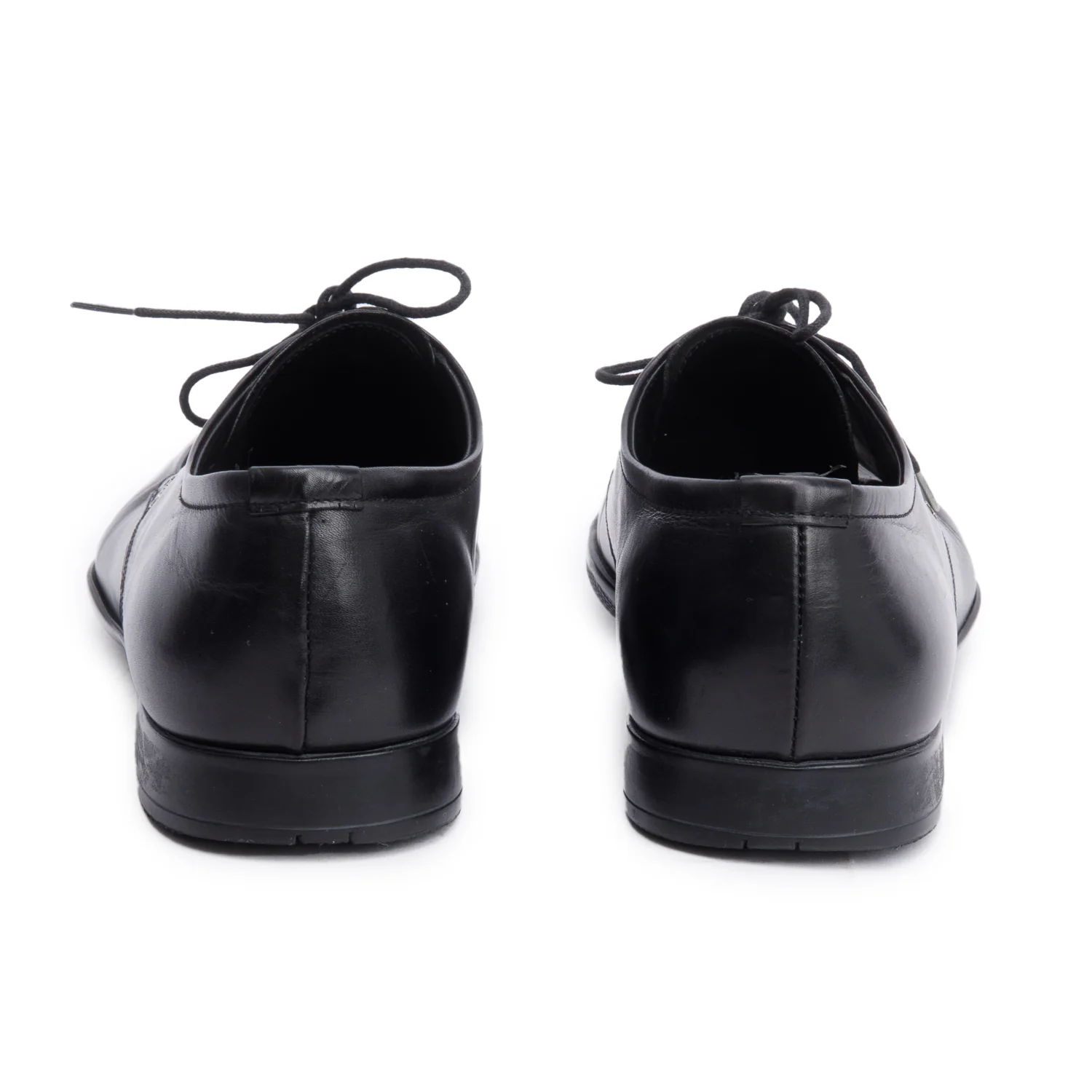 Prada Black Leather Laced Oxford Men's Shoes, Size 7 w/ Box - Image 5