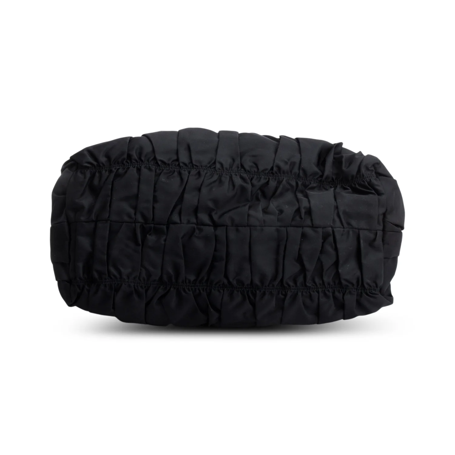 Prada Black Leather-Trimmed Tessuto Gaufre Tote w/ Strap - Image 7