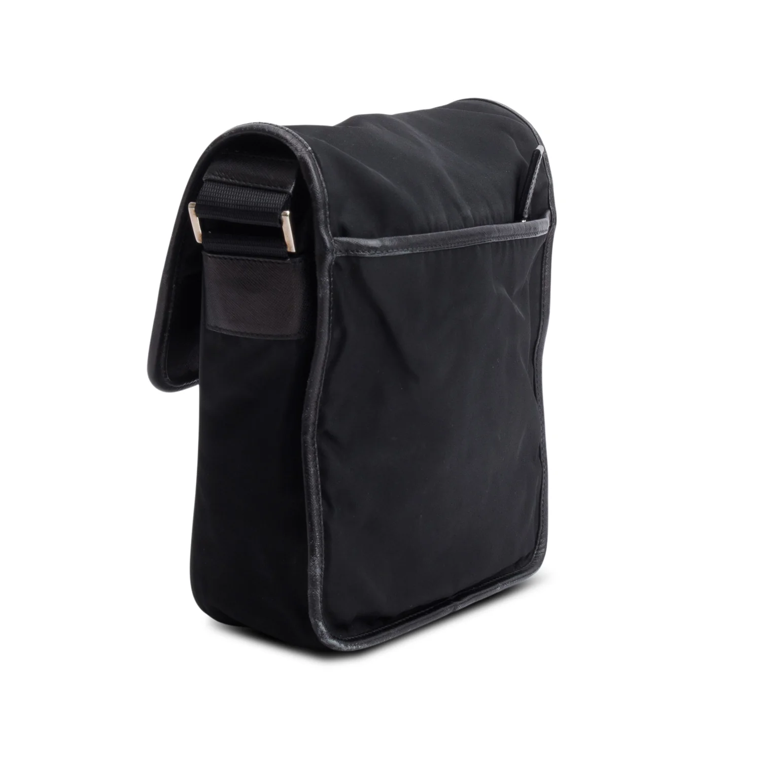 Prada Black Nylon Buckle Messenger Bag - Image 6