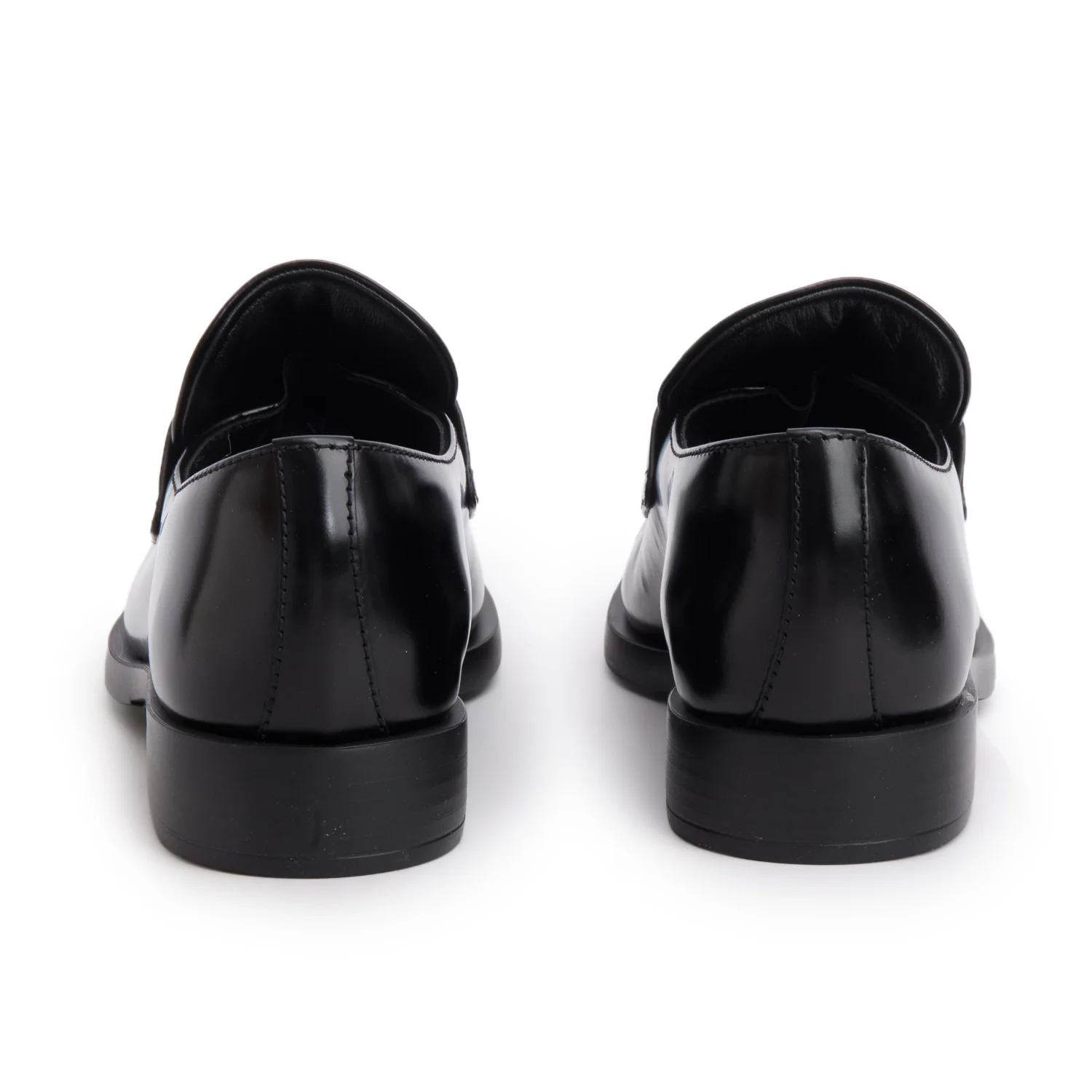 Prada Black Patent Leather Donna Loafers, Size 39.5 w/ Box - Image 5