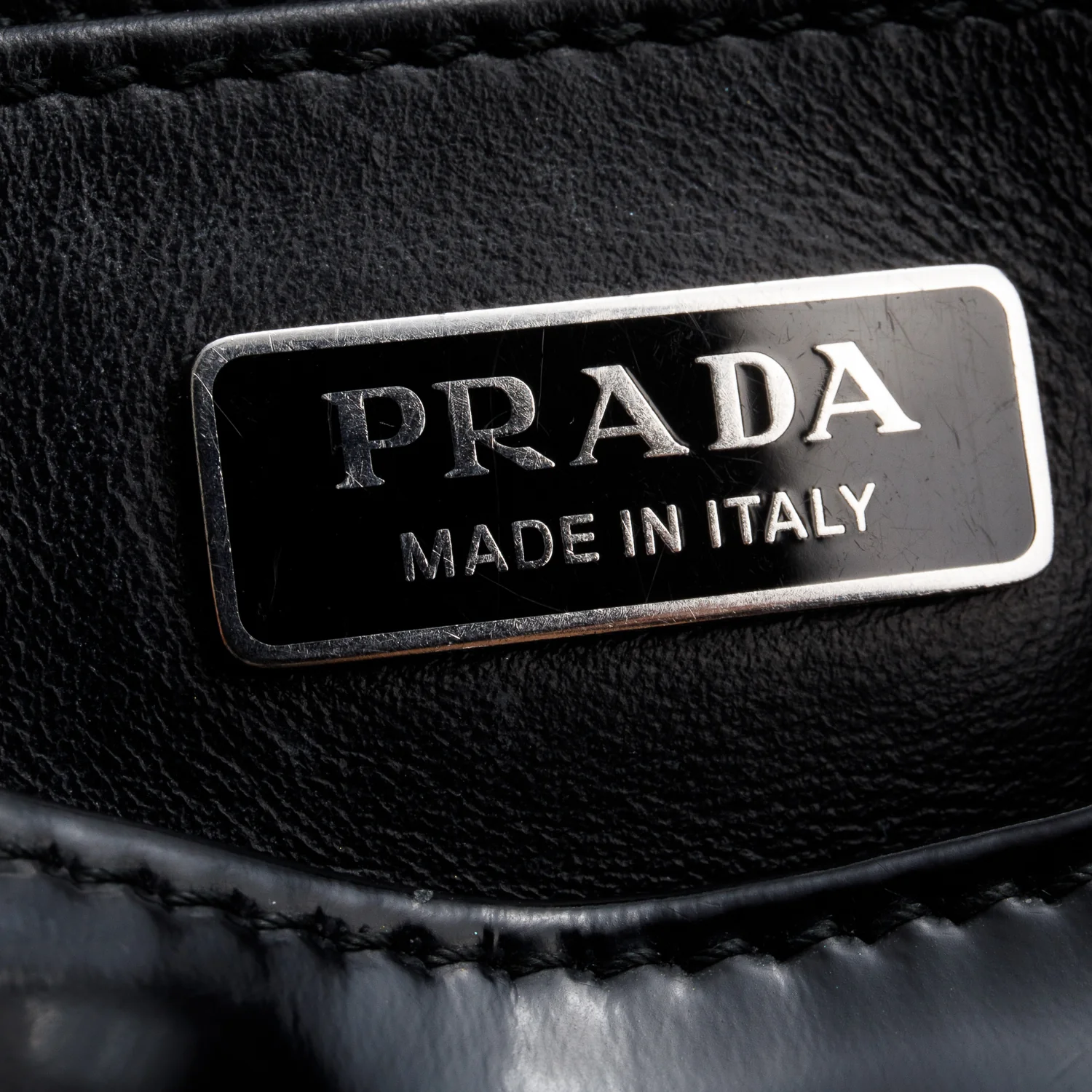 Prada Black Patent Leather Spazzolato Cleo Shoulder Bag - Image 8