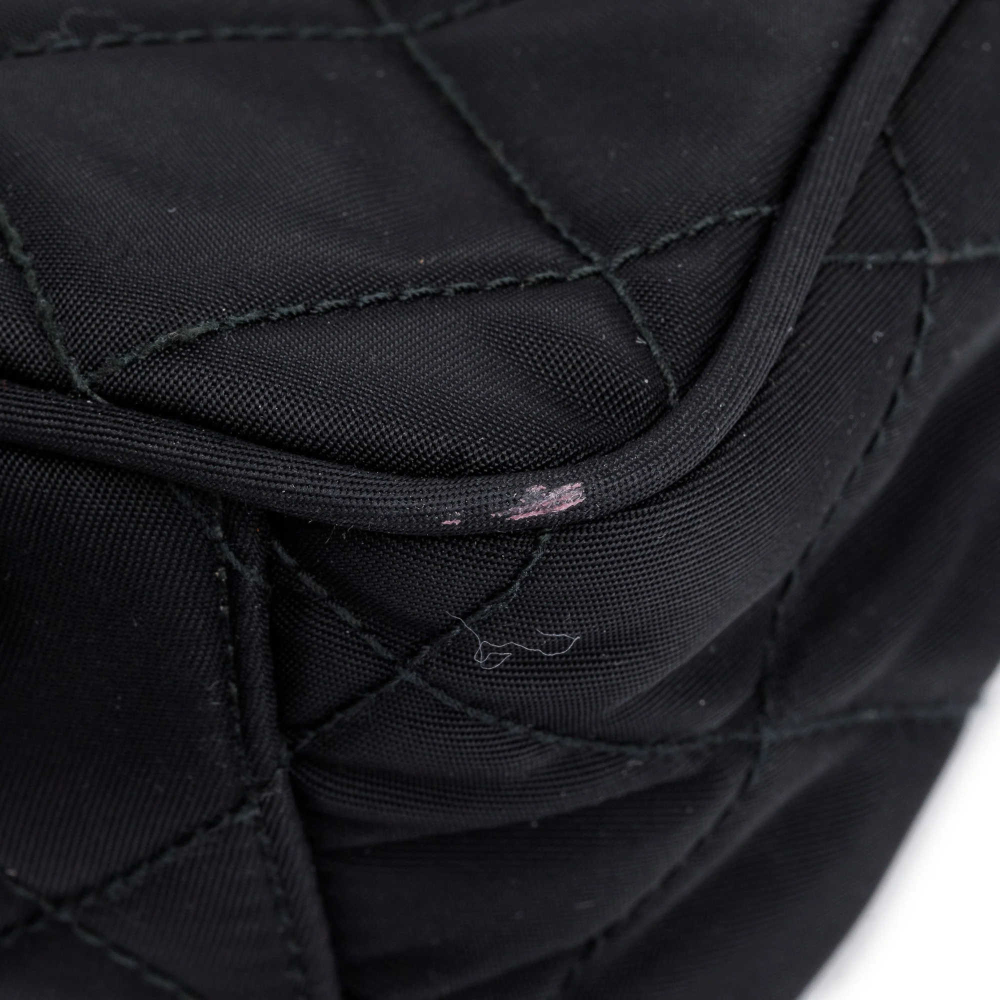 Prada Black Quilted Tessuto Impuntu Chain Crossbody Bag w/ Authenticity Card - Image 10