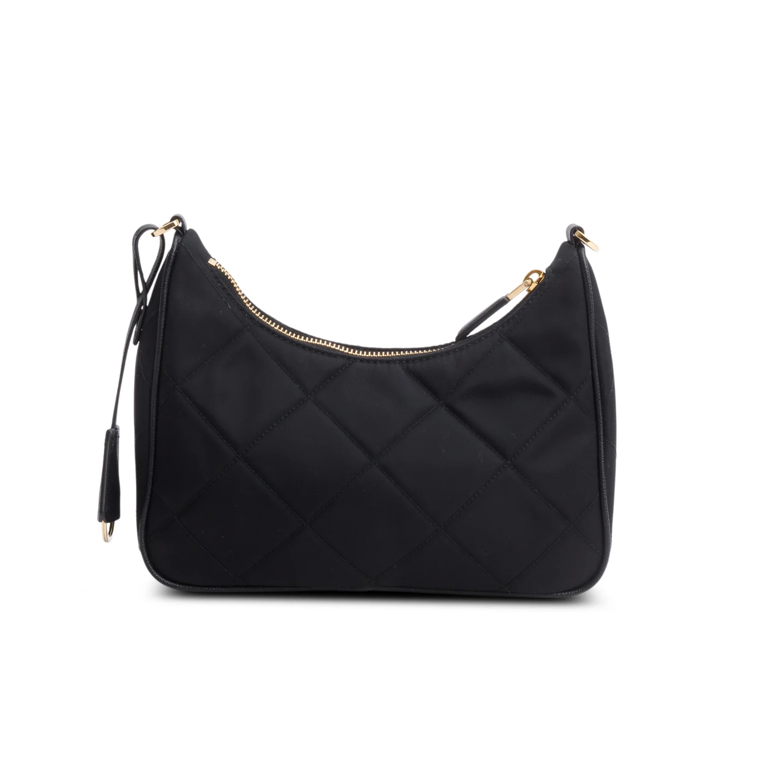Prada Black Re-Nylon Quilted Re-Edition 1995 Chaine Shoulder Bag - Image 5