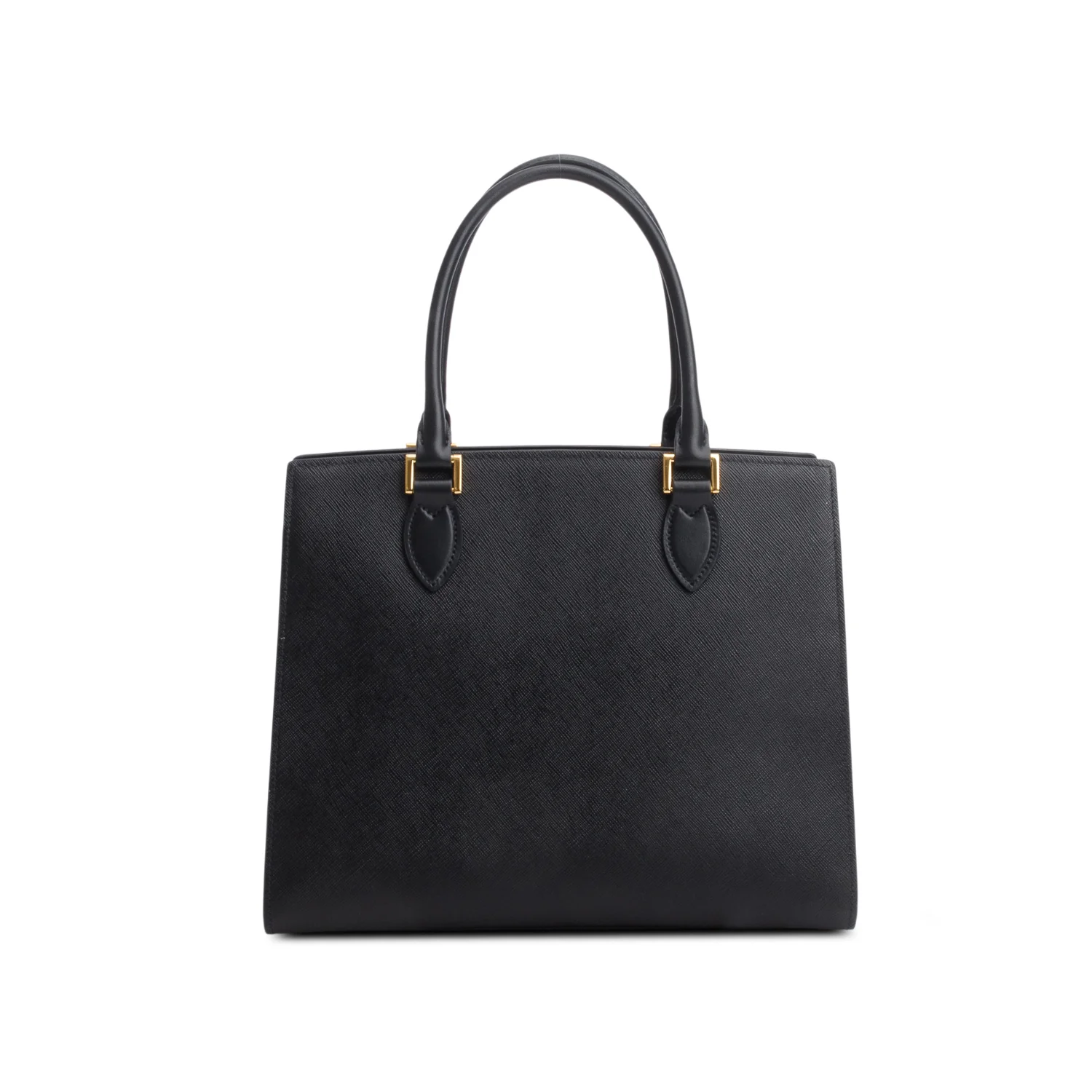 Prada Black Saffiano Cuir Medium Top Handle Tote w/ Strap - Image 5