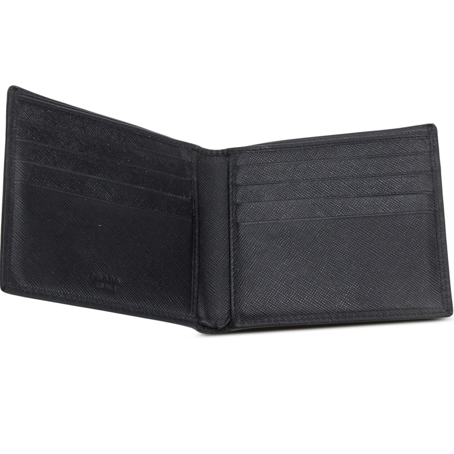 Prada Black Saffiano Leather Bi-Fold Wallet - Image 6