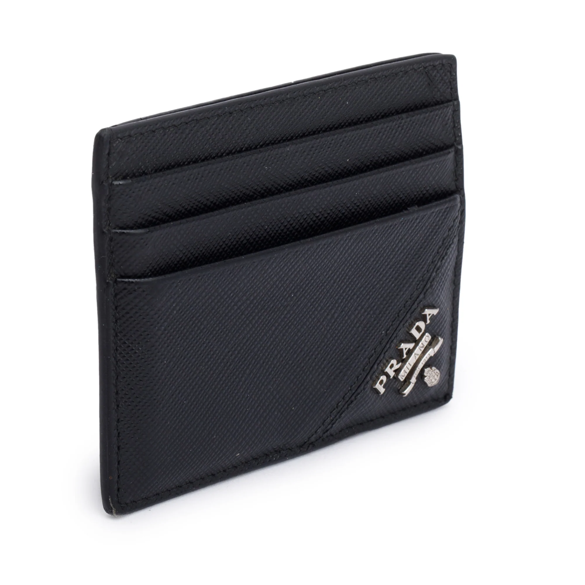 Prada Black Saffiano Leather Card Holder w/ Box - Image 3