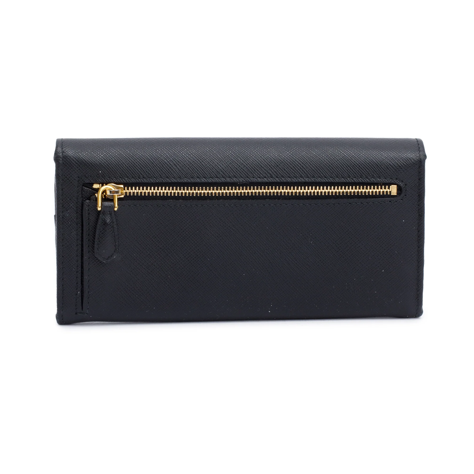 Prada Black Saffiano Leather Continental Wallet - Image 3