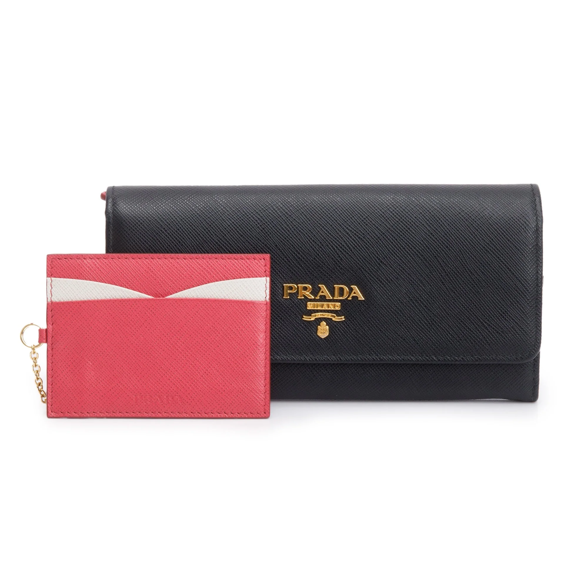 Prada Black Saffiano Leather Continental Wallet w/ Card Holder - Image 5