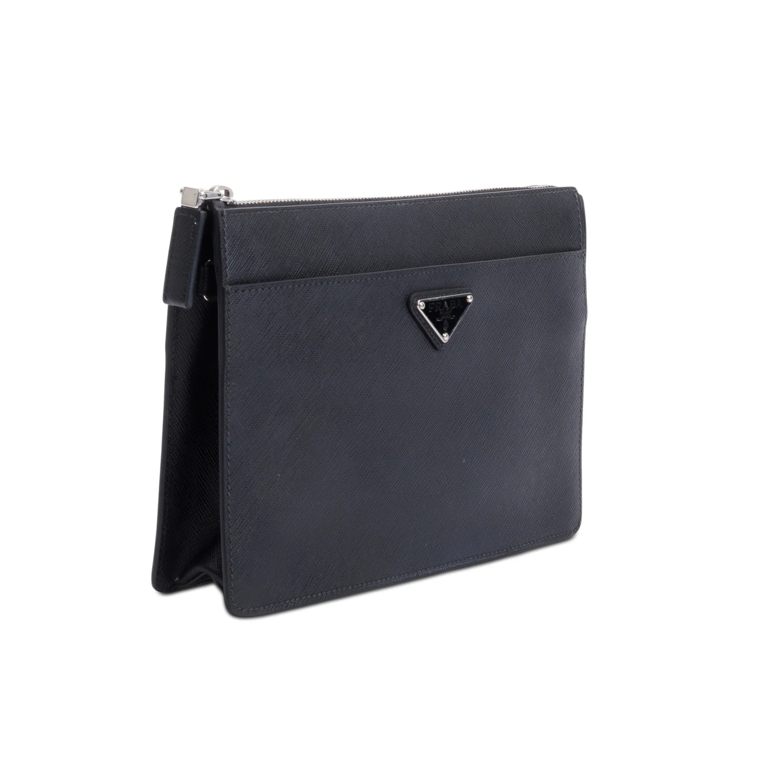 Prada Black Saffiano Leather Pouch - Image 2