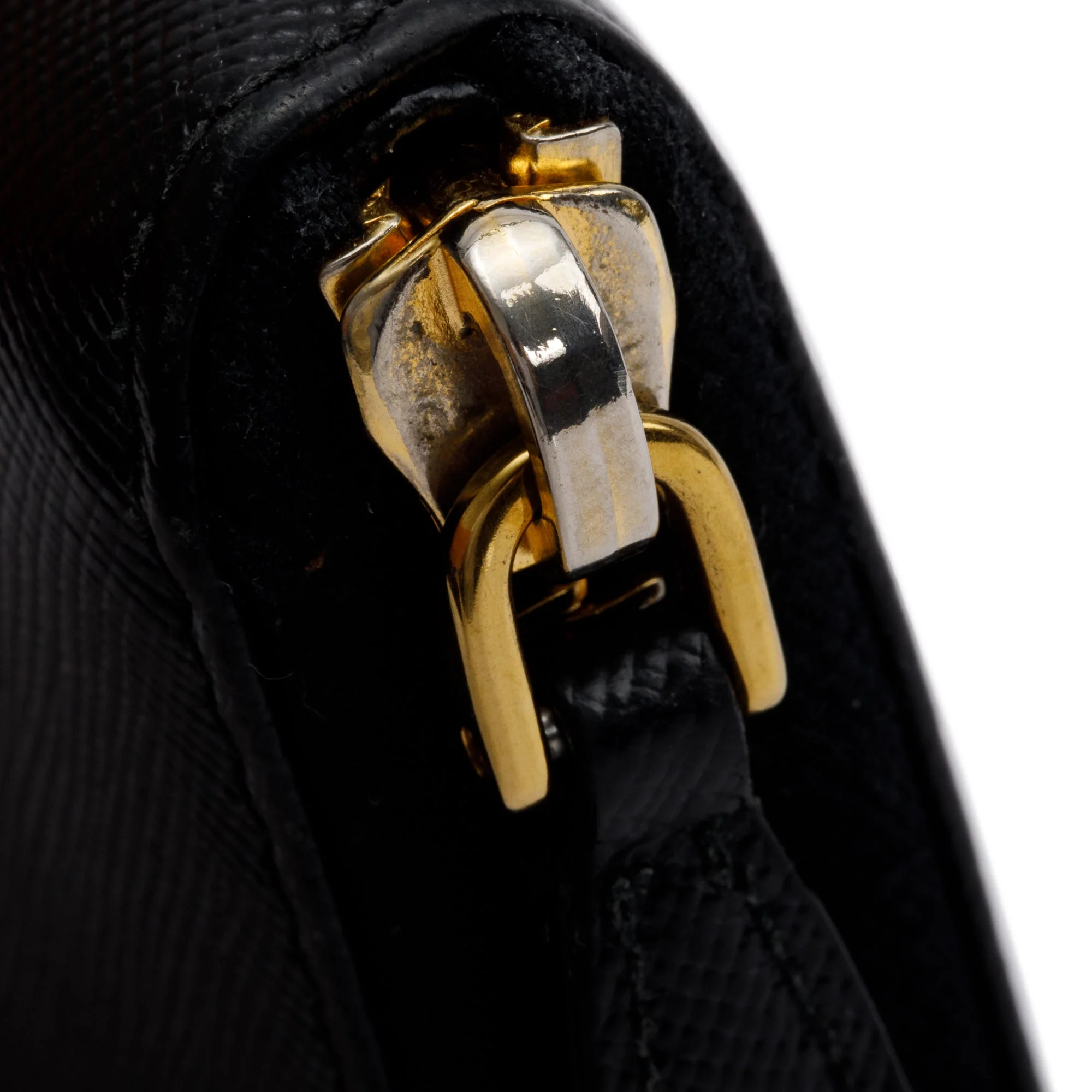 Prada Black Saffiano Leather Zip Around Wallet - Image 6