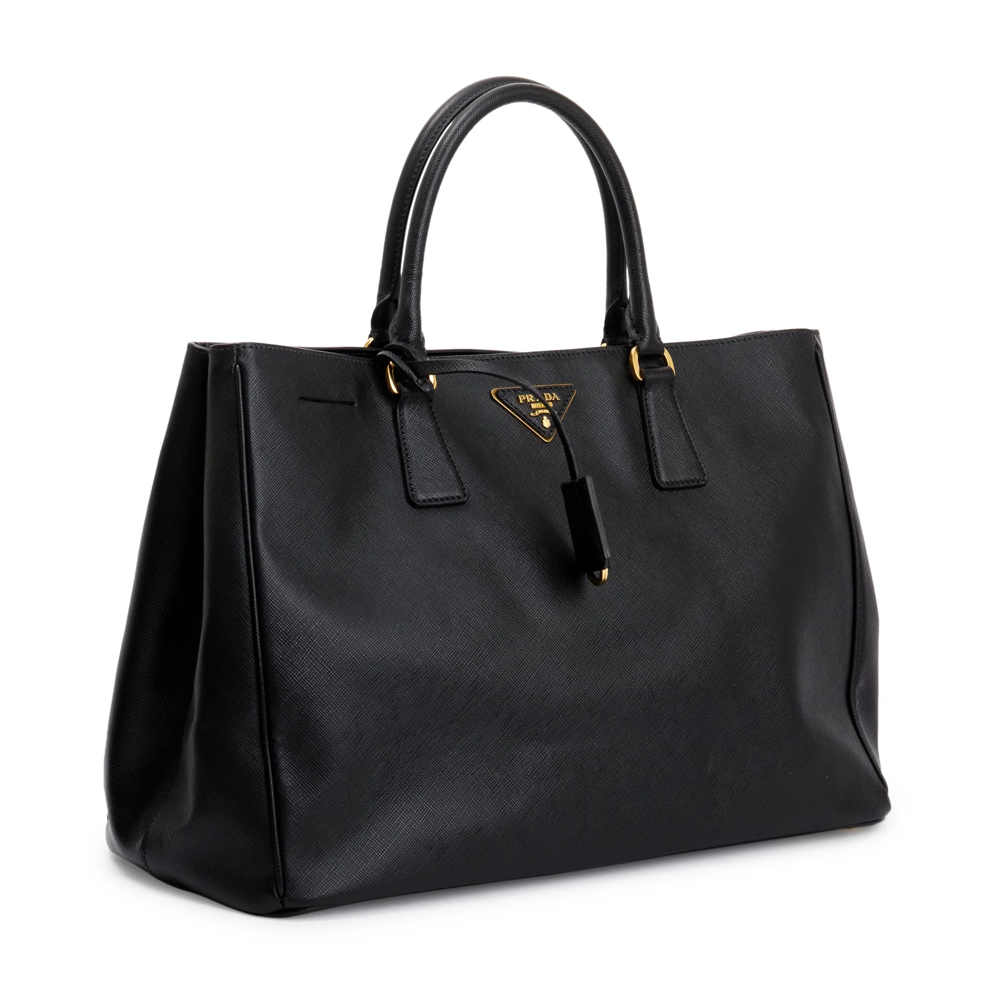 Prada Black Saffiano Lux Large Gardener's Tote w/ Authenticity Card & Receipt - Image 2