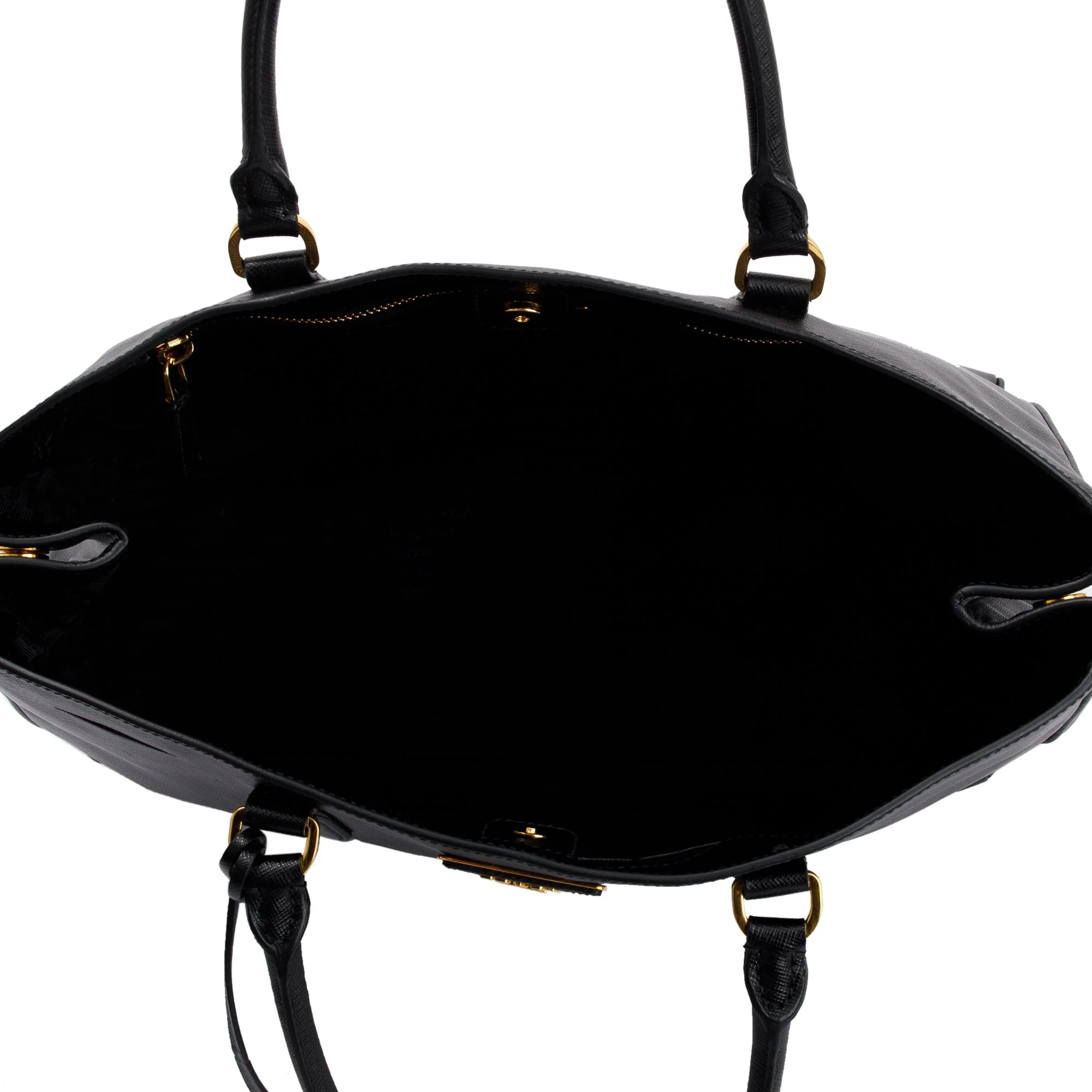 Prada Black Saffiano Lux Large Gardener's Tote w/ Authenticity Card & Receipt - Image 5