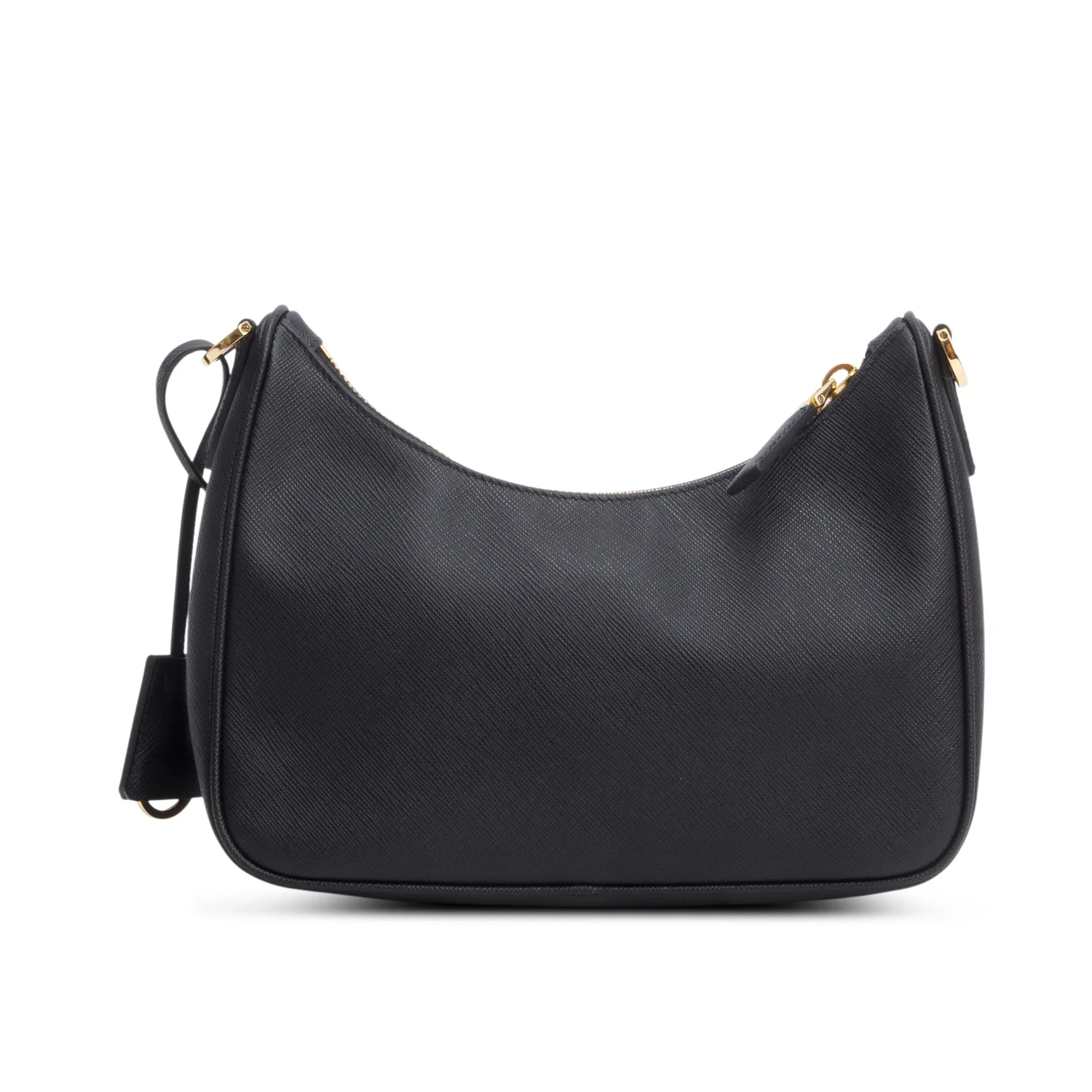Prada Black Saffiano Lux Mini Re-Edition Shoulder Bag w/ Box & Straps - Image 6