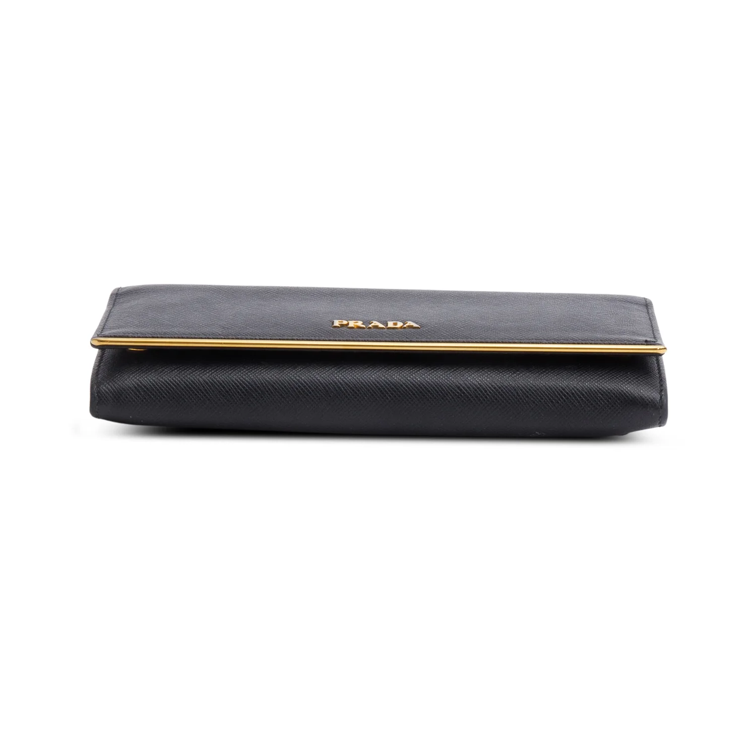 Prada Black Saffiano Metal Continental Wallet w/ Box & Authenticity Card - Image 6