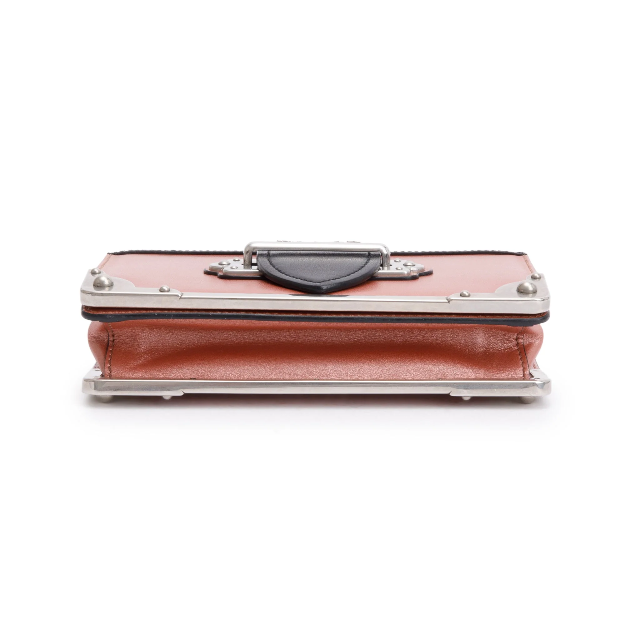 Prada Black Saffiano Pink Calf Cahier Bag - Image 6