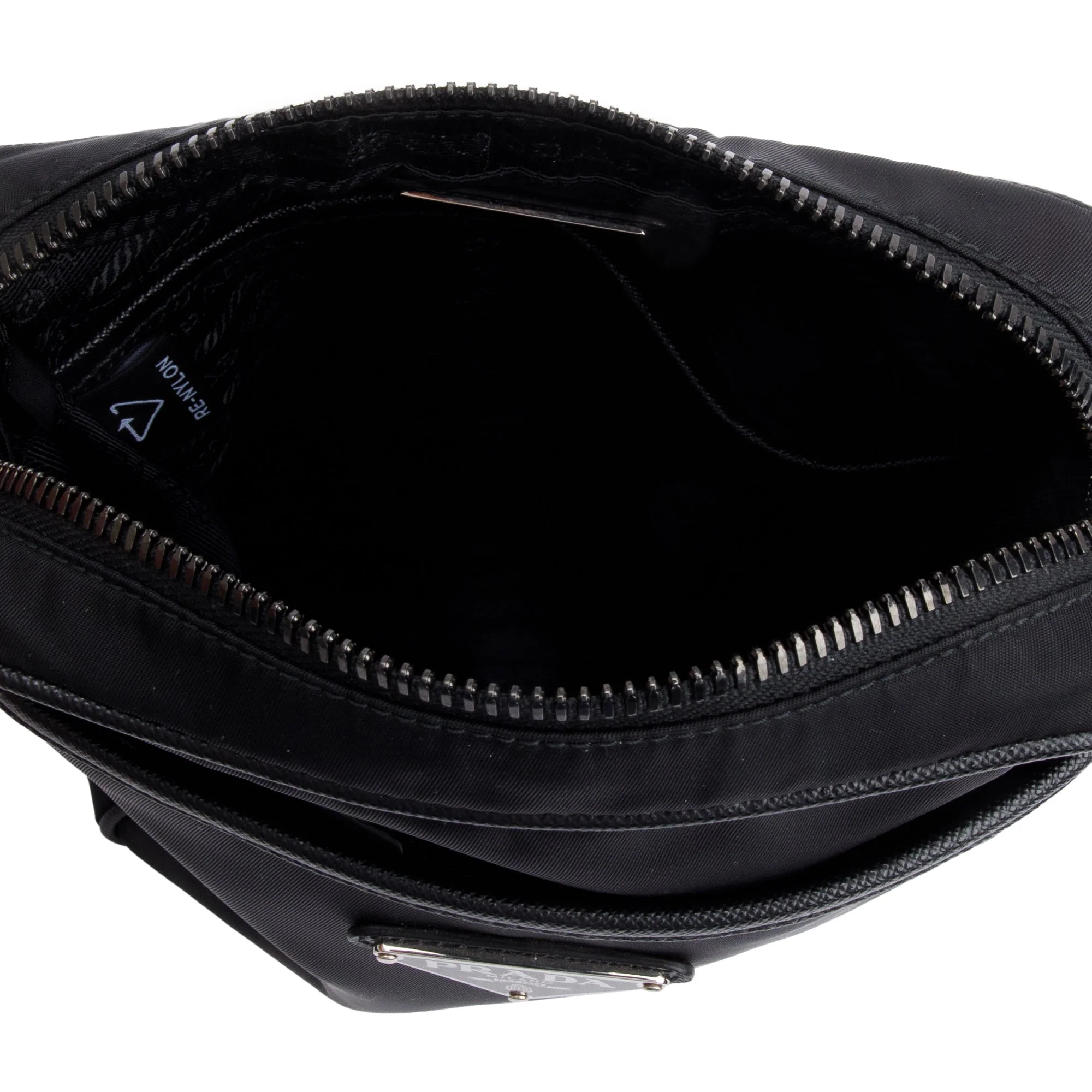 Prada Black Saffiano Re-Nylon Crossbody Bag w/ Authenticity Card - Image 6