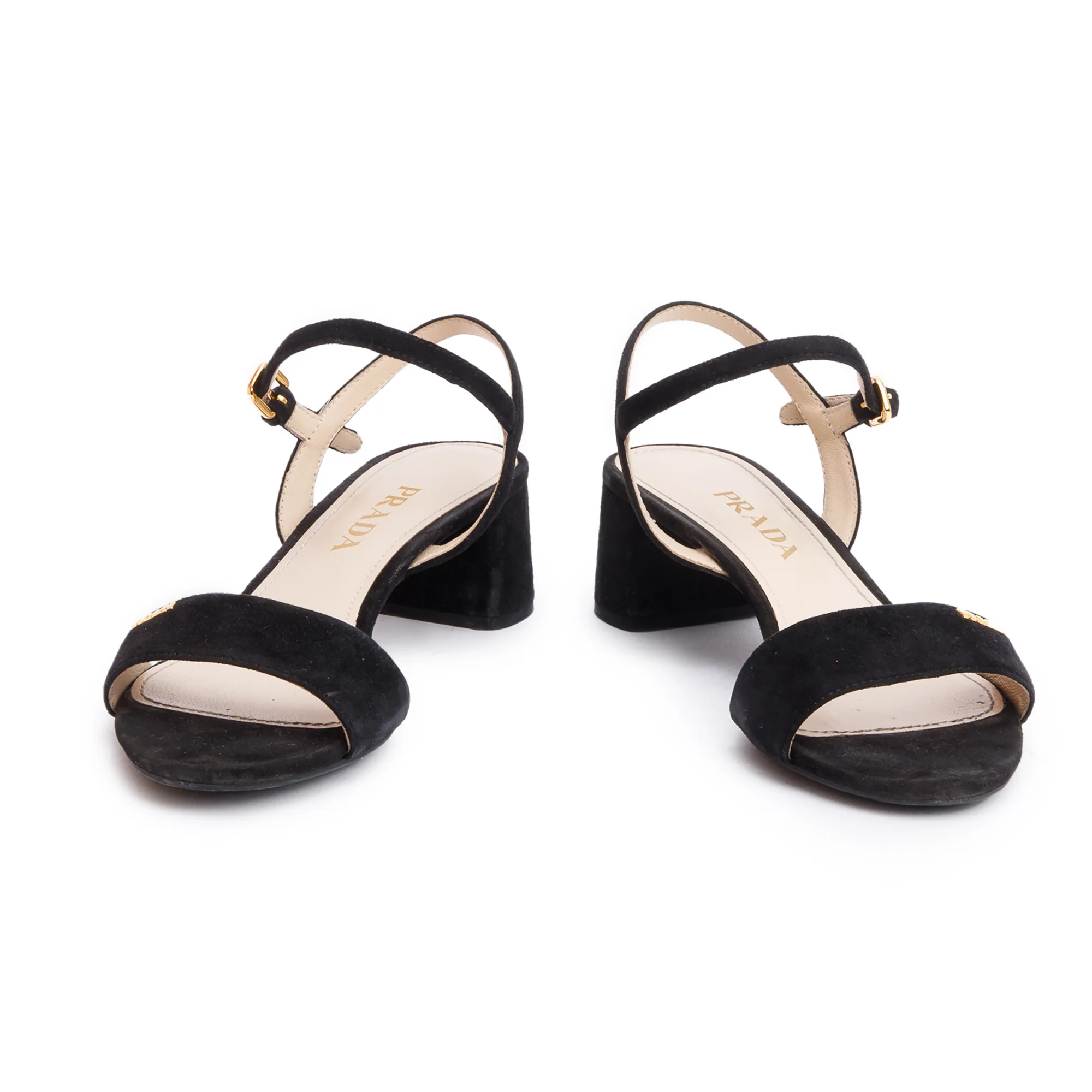 Prada Black Suede Sling Back Sandals, Size 36 w/ Box - Image 4