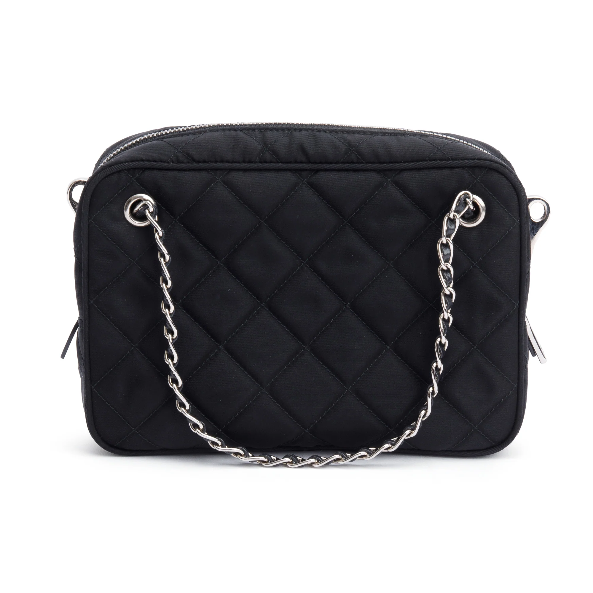 Prada Black Tessuto Nylon Impunture Camera Bag - Image 4