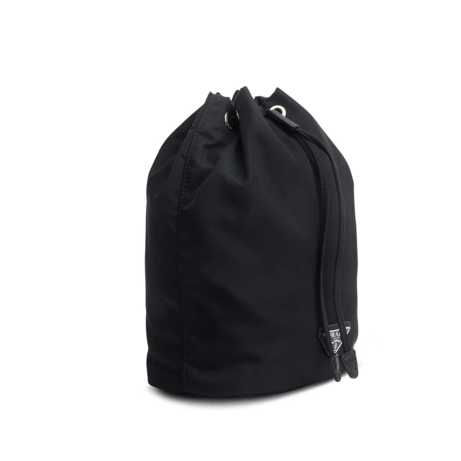 Prada Black Tessuto Nylon Mini Bucket Bag w/ Box - Image 3